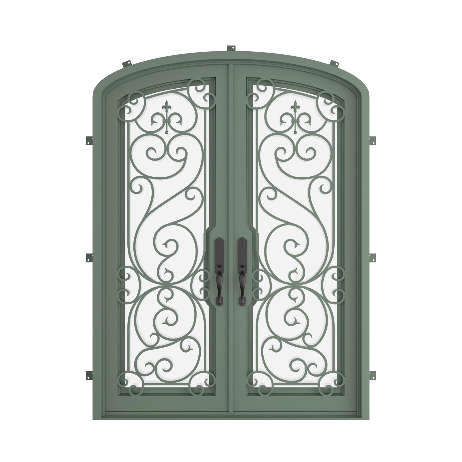 Pinkys Hills steel door, double, mini arch, closed