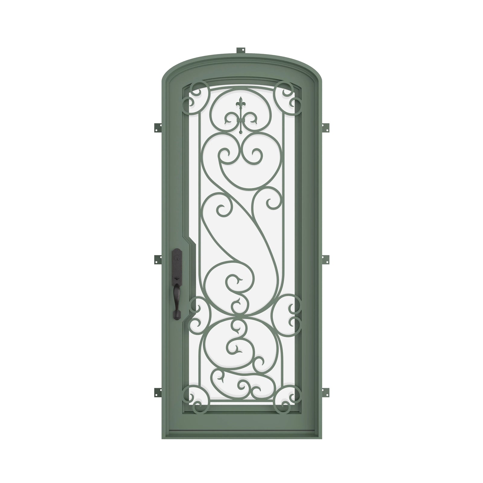 Pinkys Hills steel door, single, mini arch, closed