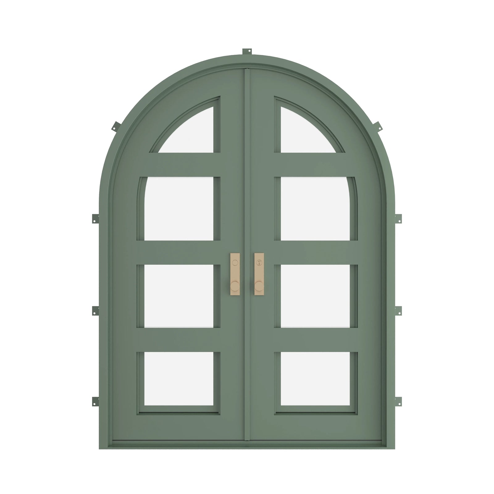 Pinkys Knox steel door, double, full arch, closed