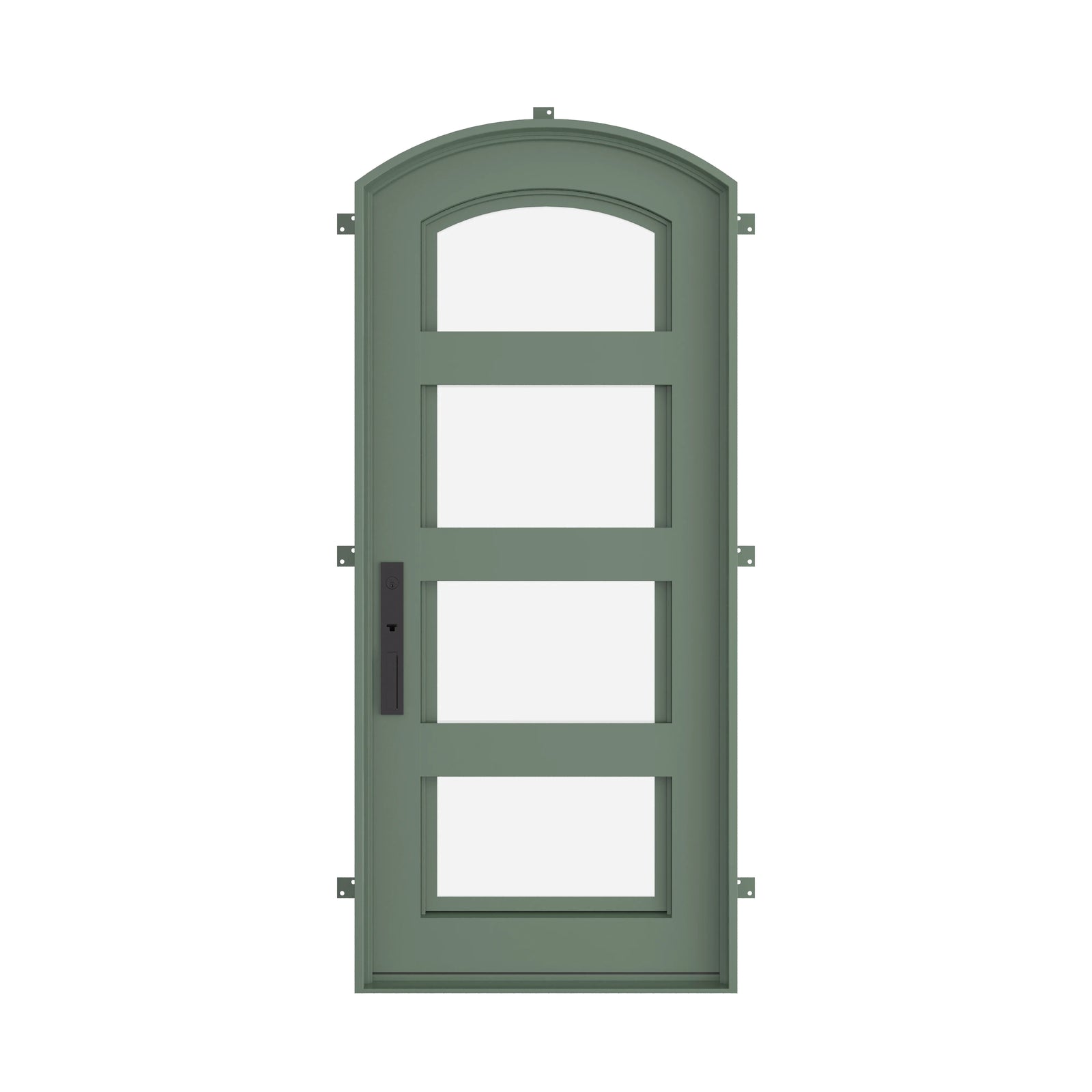 Pinkys Knox steel door, single, arch, closed