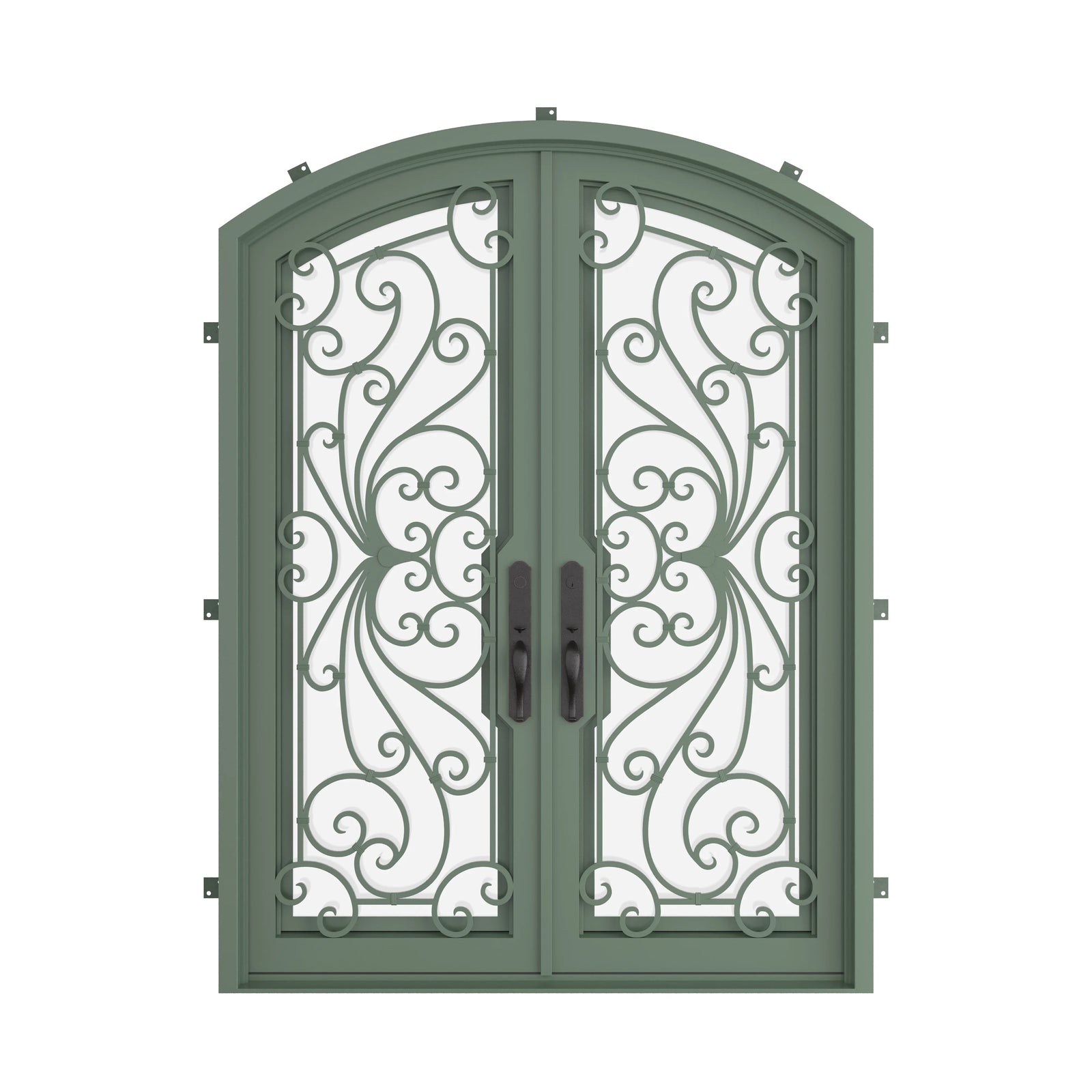 Pinkys Miracle steel door, double, arch, closed