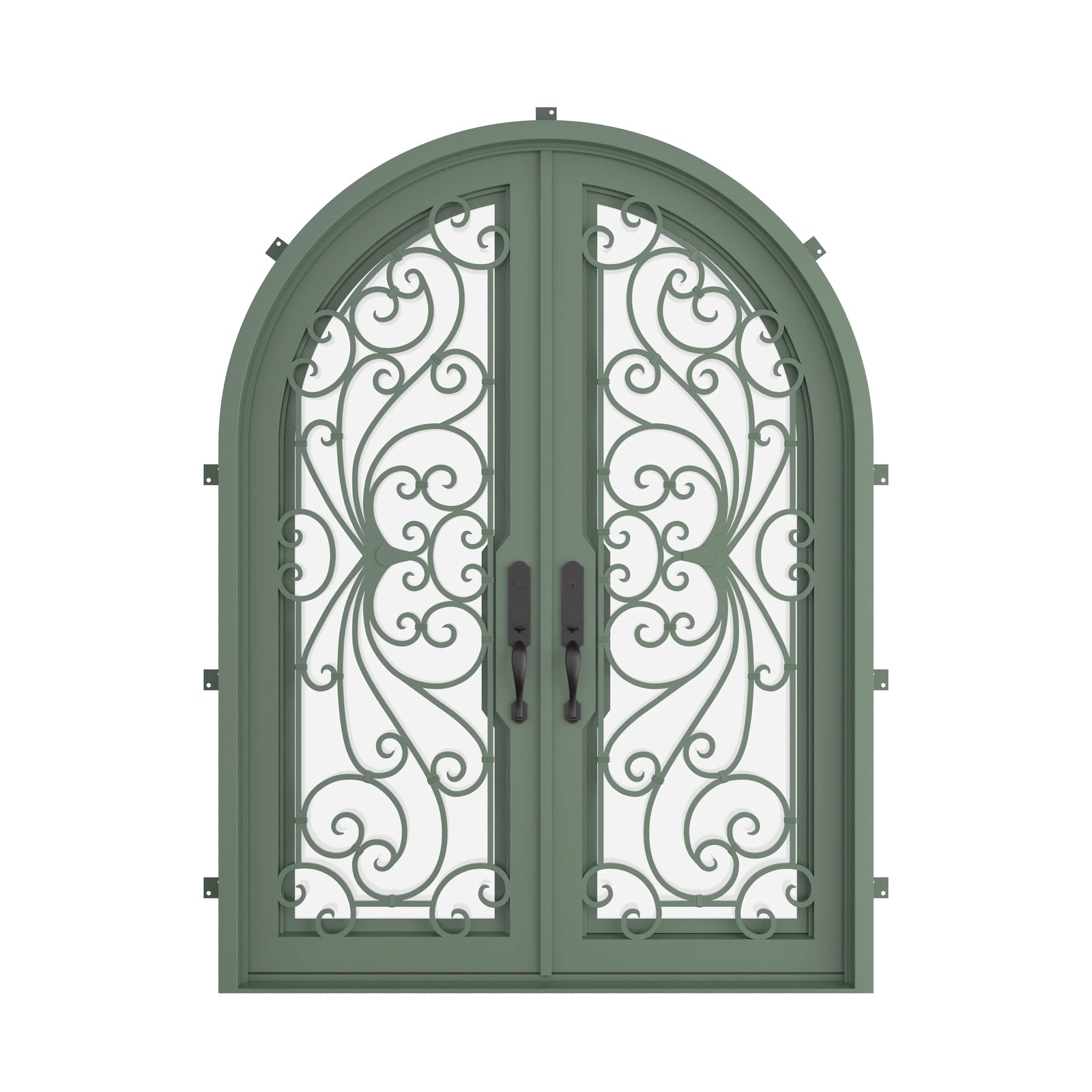 Pinkys Miracle steel door, double, full arch, closed
