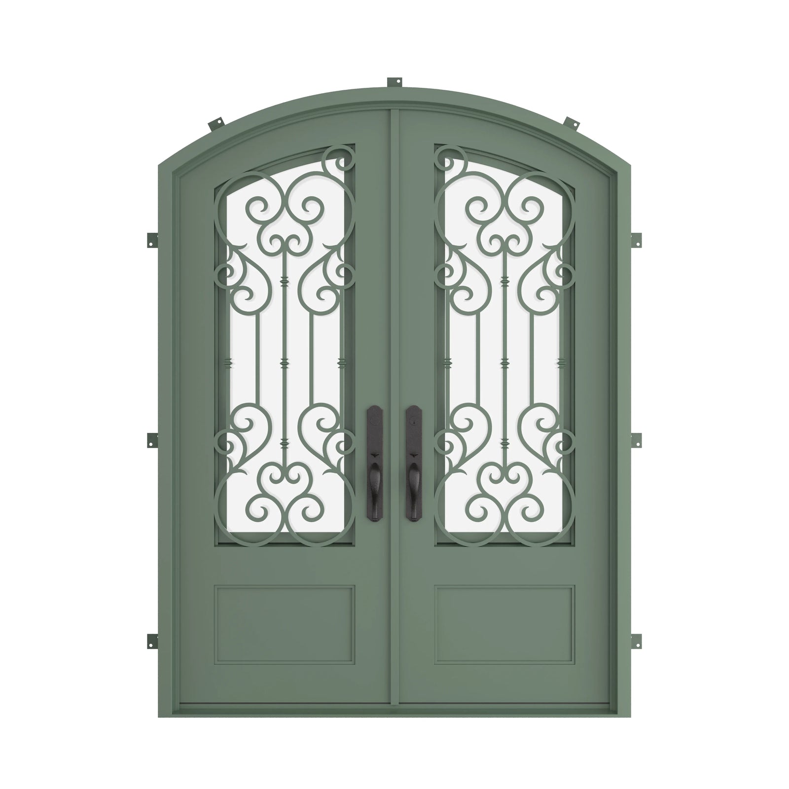 Pinkys New York steel door, double, arch, closed
