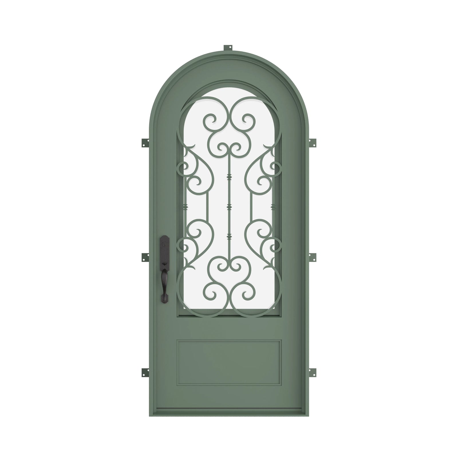 Pinkys New York steel door, single, arch, closed