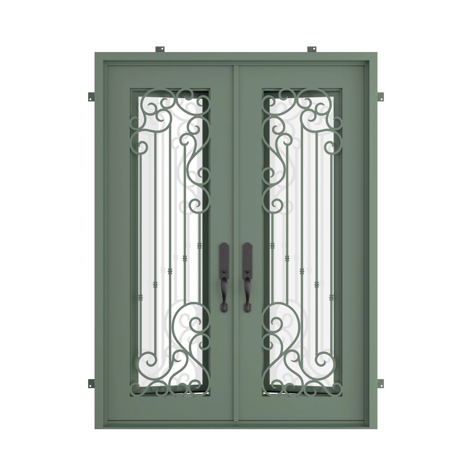 Pinkys Paris steel door, double, flat, closed
