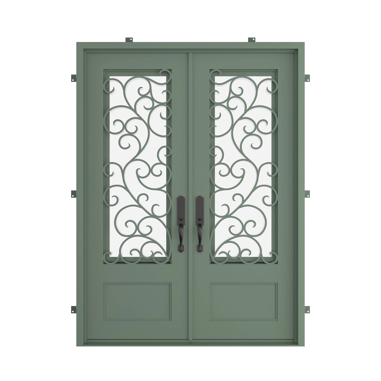 Pinkys Story steel door, double, flat, closed