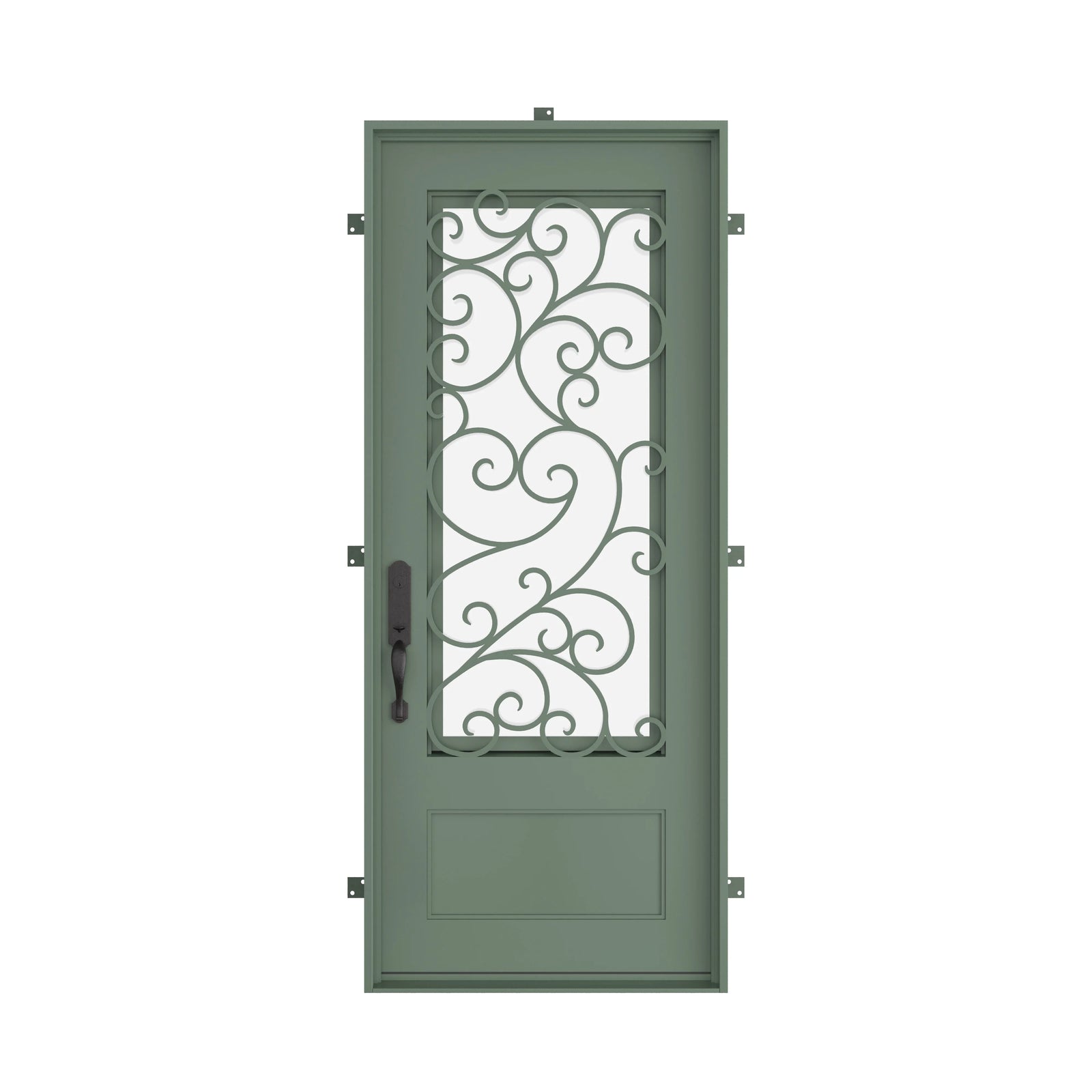 Pinkys Story steel door, single, flat, closed