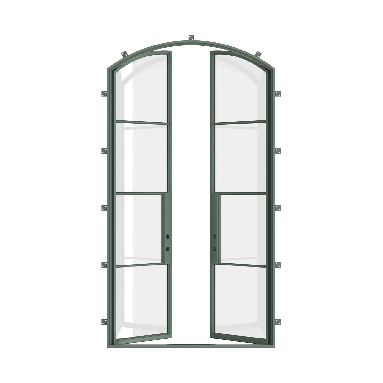 Pinkys Air 4 steel door, double, arch, open