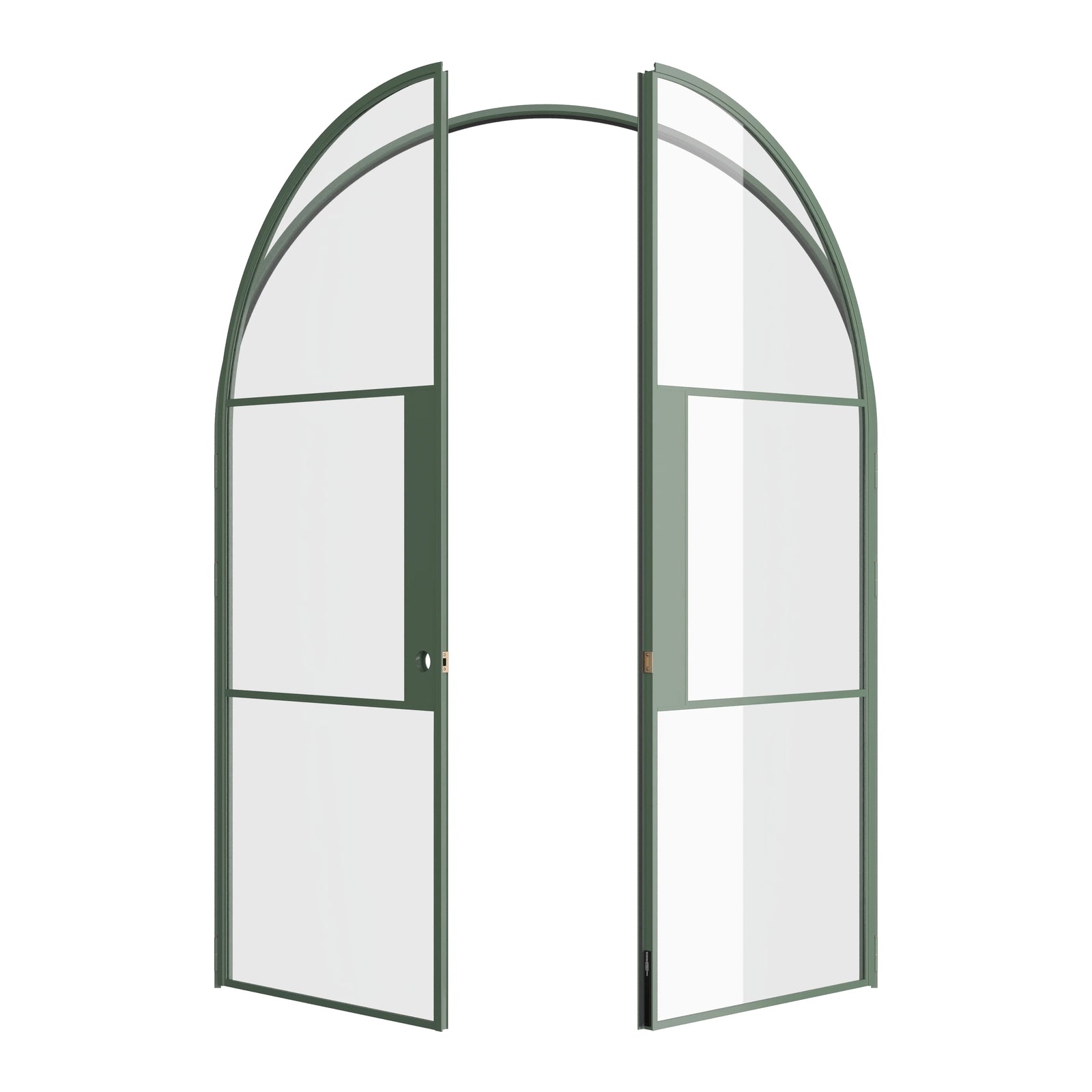 Pinkys Air 4 interior steel door, double, full arch, open
