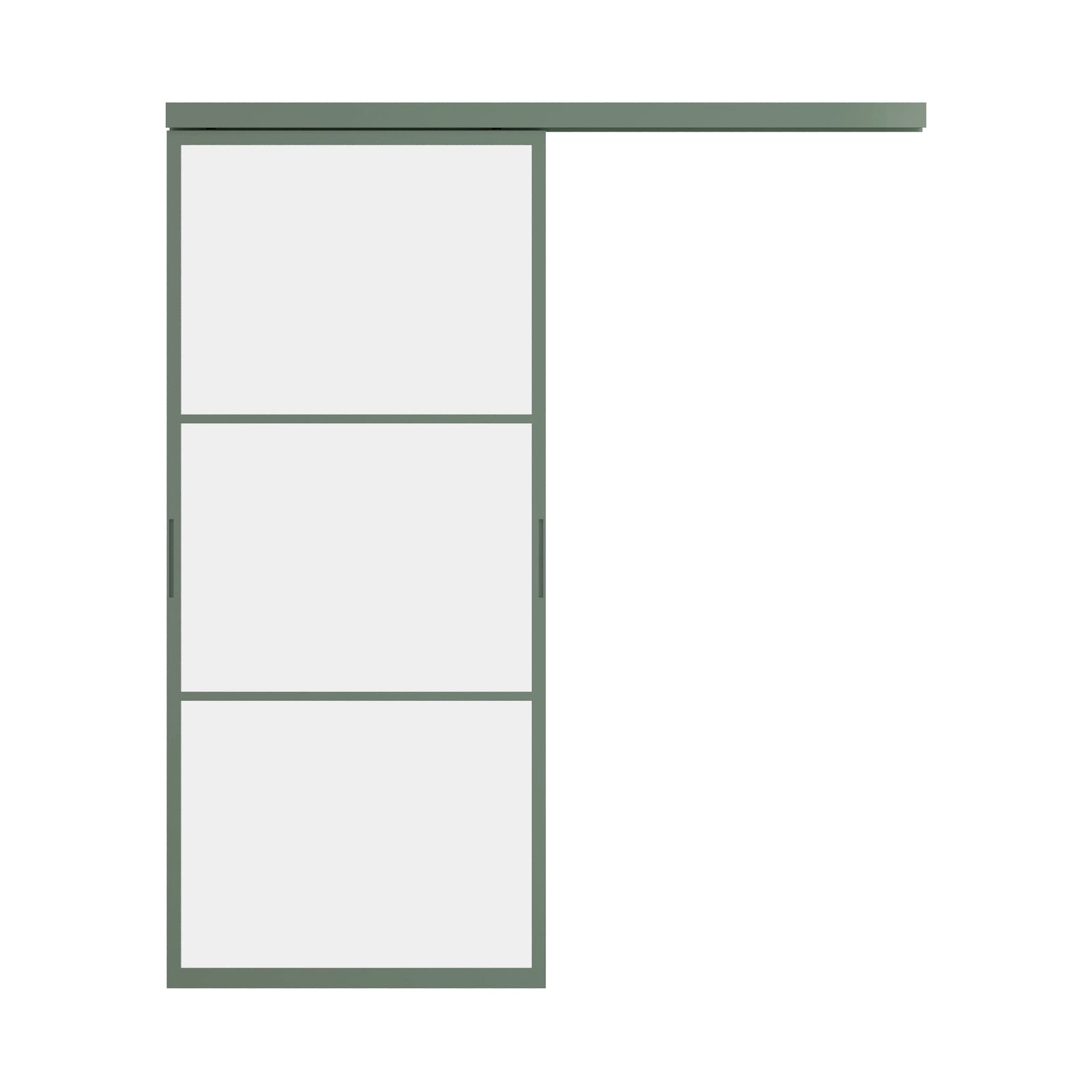Pinkys Air 4 interior steel door, single, sliding, top-track, open