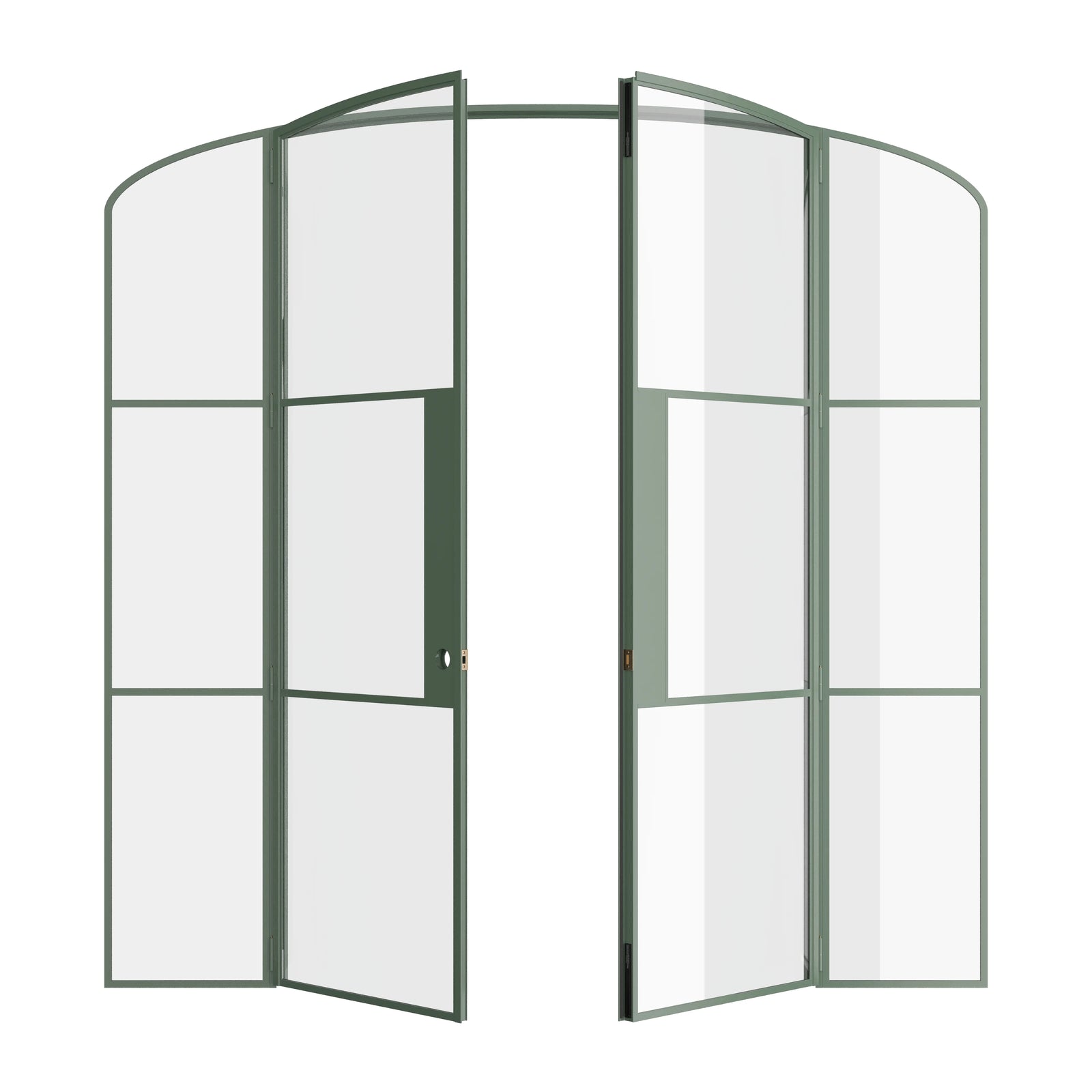 Pinkys Air 4 interior steel door, double, mini arch, with side windows, open
