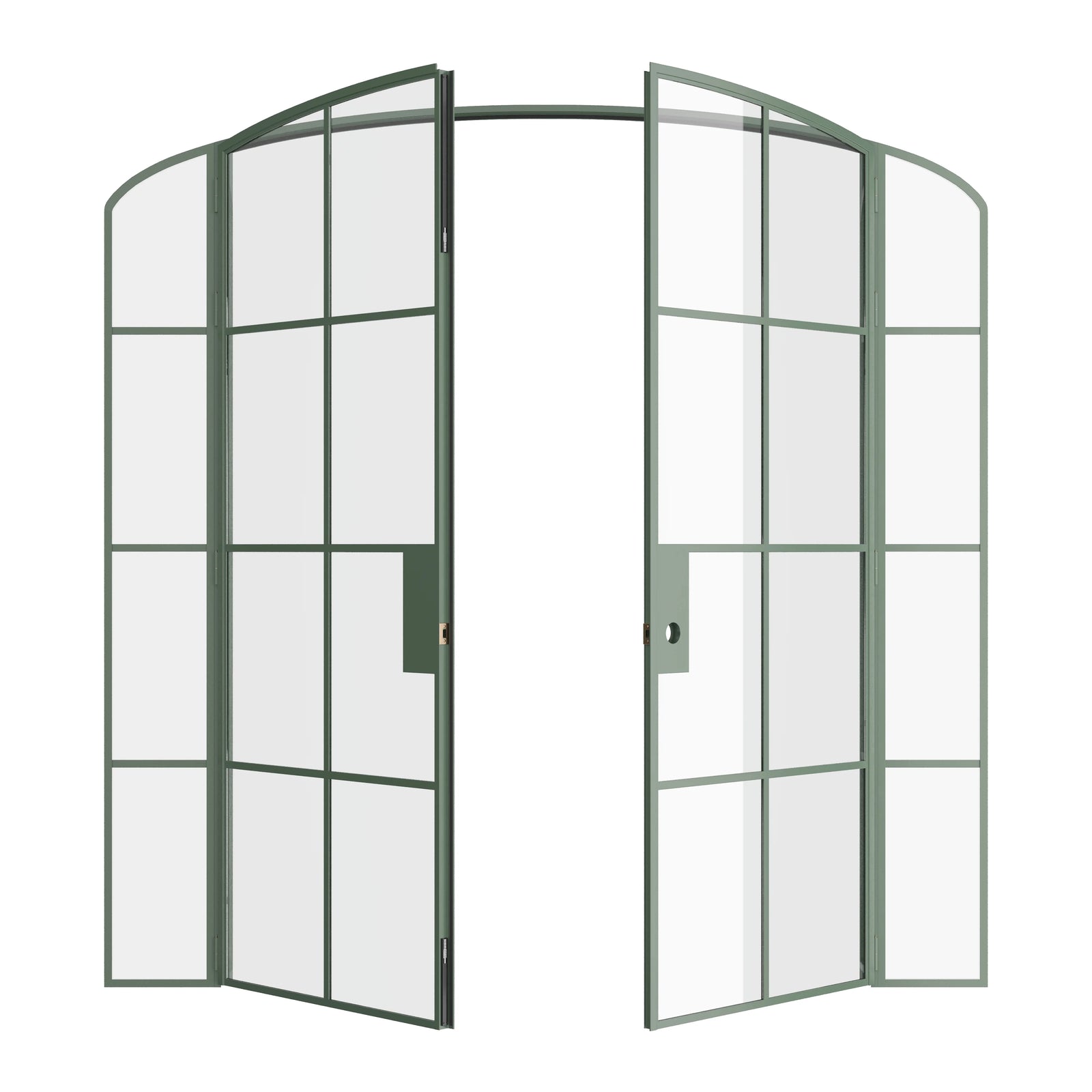 Pinkys Air 5 interior steel door, double, mini arch, with side windows, open