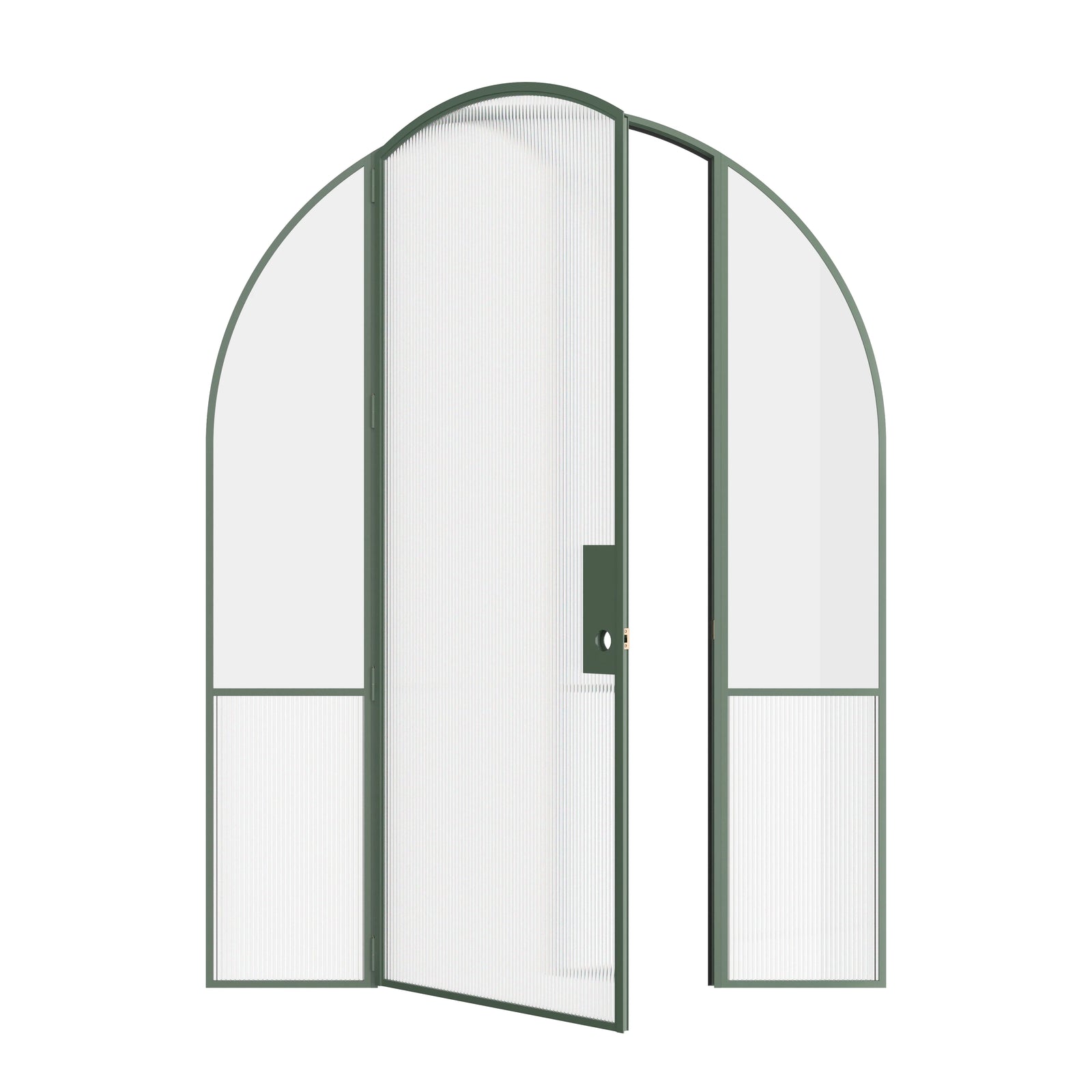 Pinkys Air Grand interior steel door, single, full arch, with side windows, open