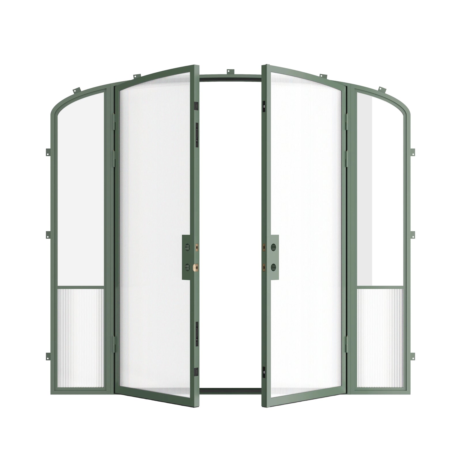 Pinkys Air Grand steel door, double, mini arch, with side windows, open