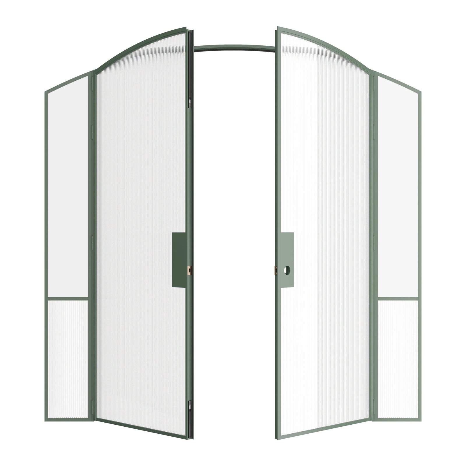 Pinkys Air Grand interior steel door, double, arch, with side windows, open
