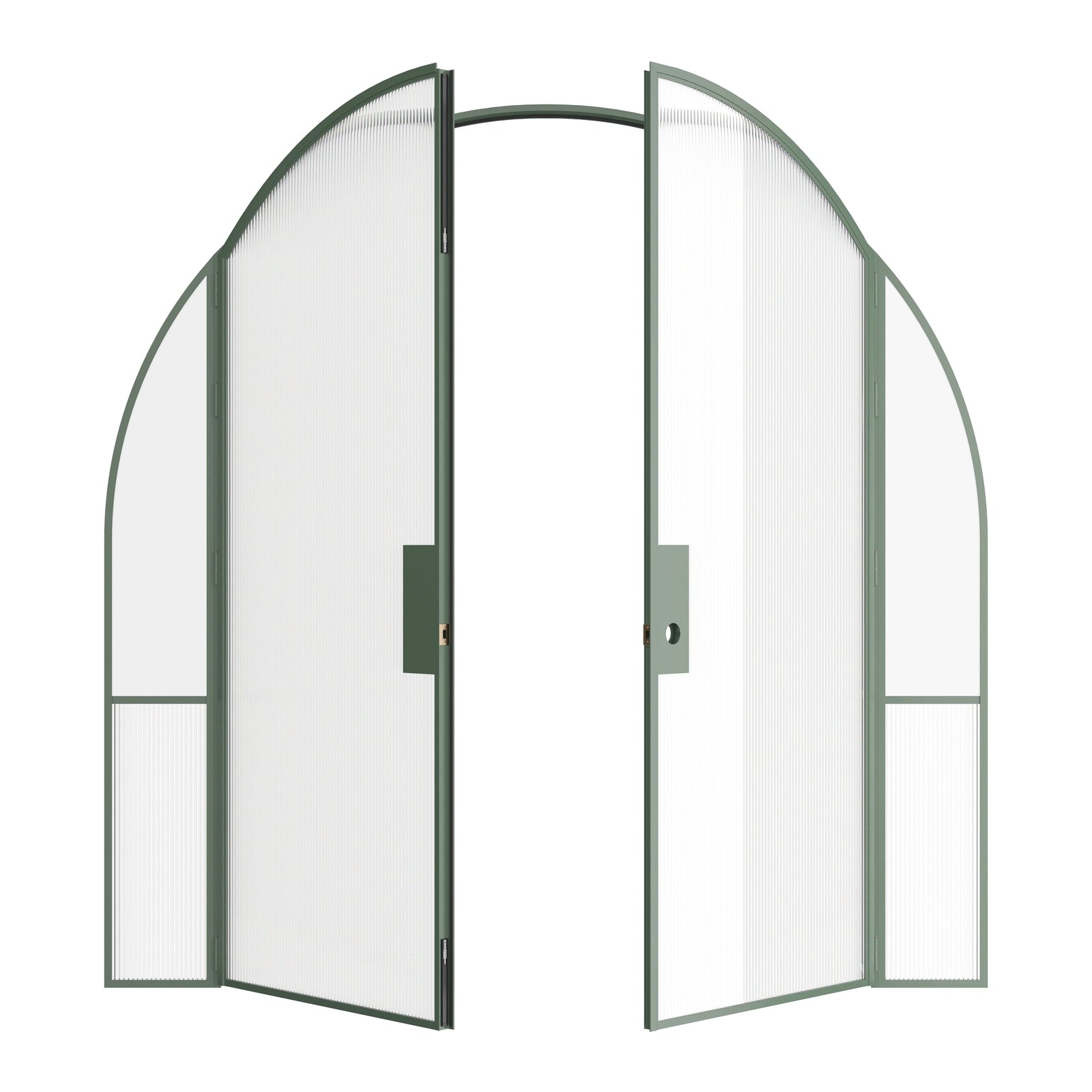 Pinkys Air Grand interior steel door, double, full arch, with side windows, open