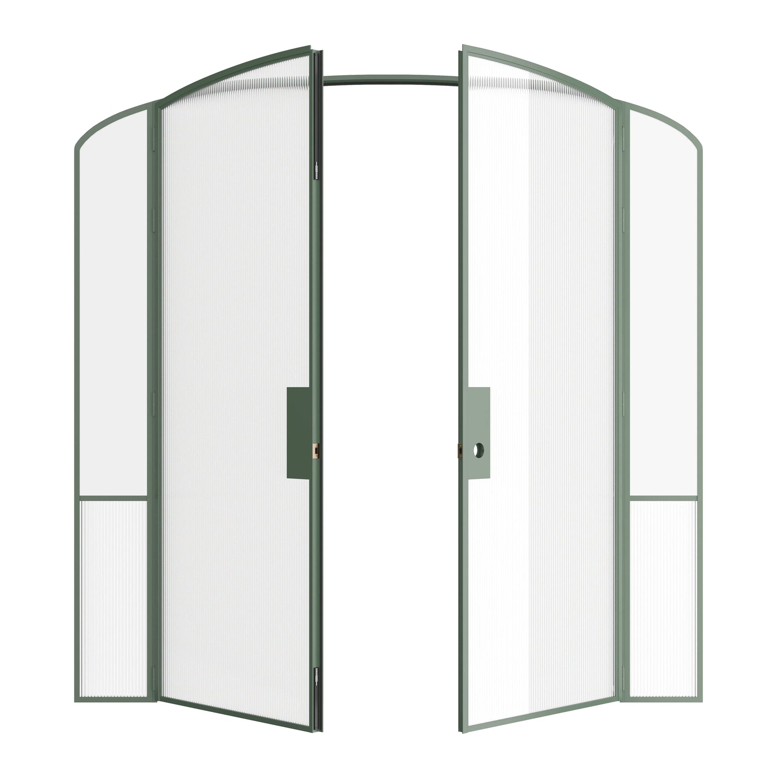 Pinkys Air Grand interior steel door, double, mini arch, with side windows, open