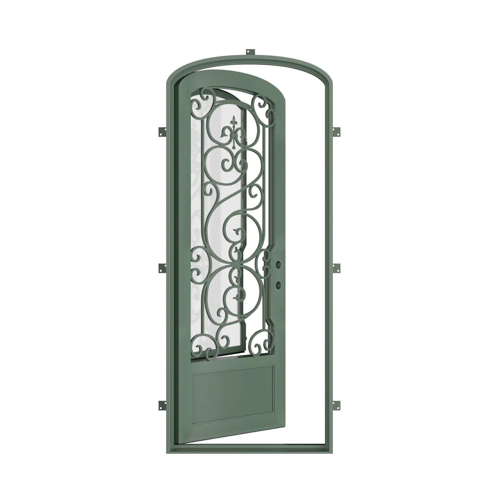 Pinkys Beverly steel door, single, mini arch, open