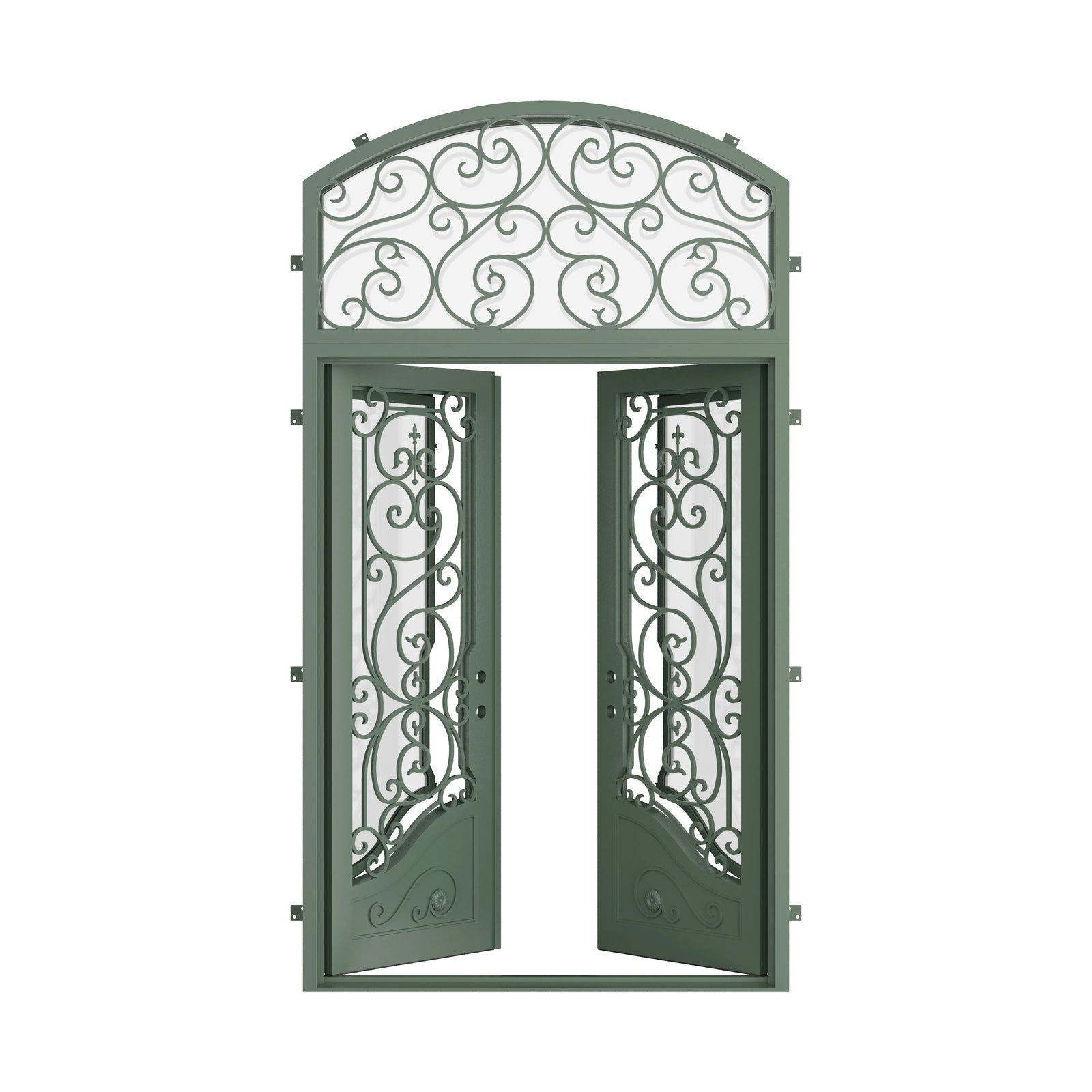 Pinkys Beverly steel door, double, arch, open