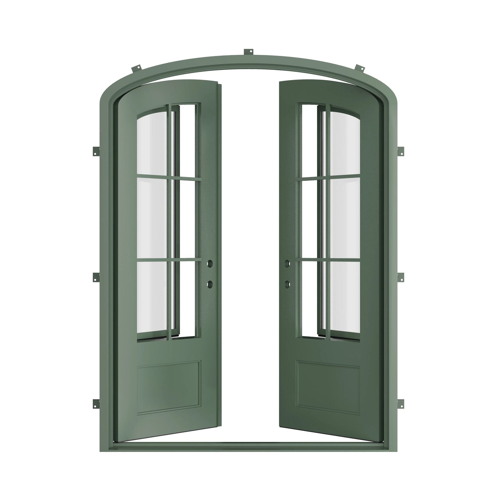 Pinkys Bristol steel door, double, mini arch, open