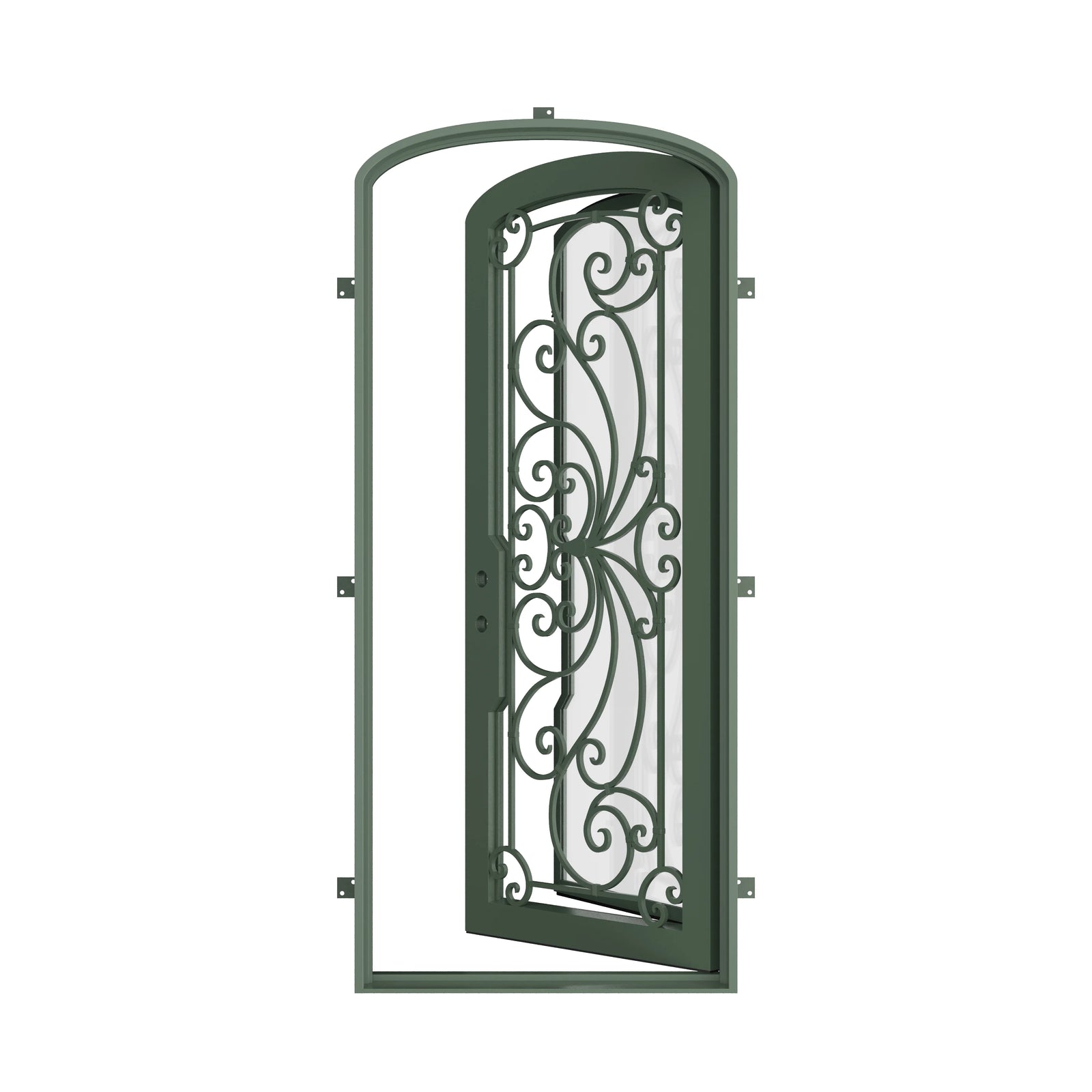 Pinkys Miracle steel door, single, mini arch, open