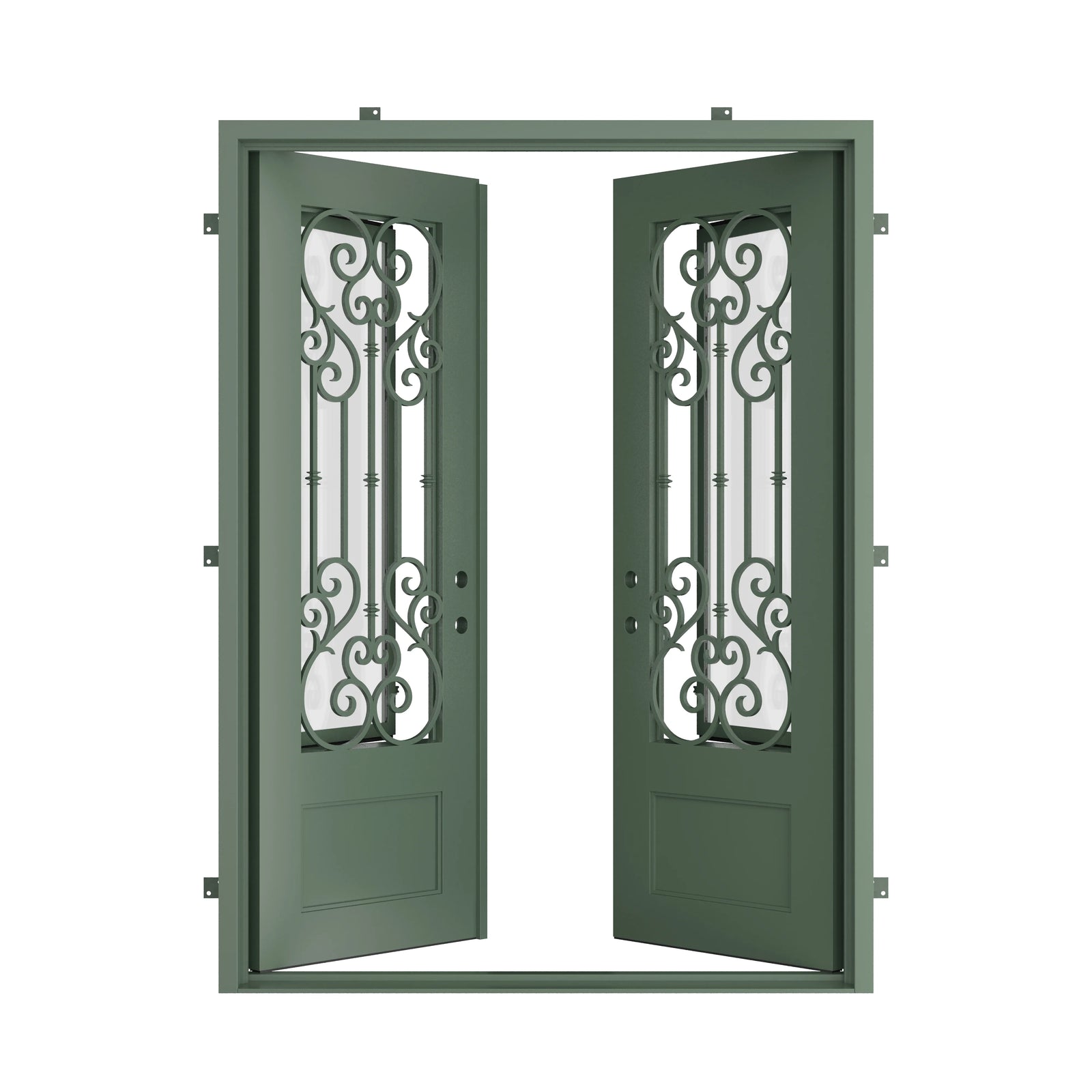 Pinkys New York steel door, double, flat, open