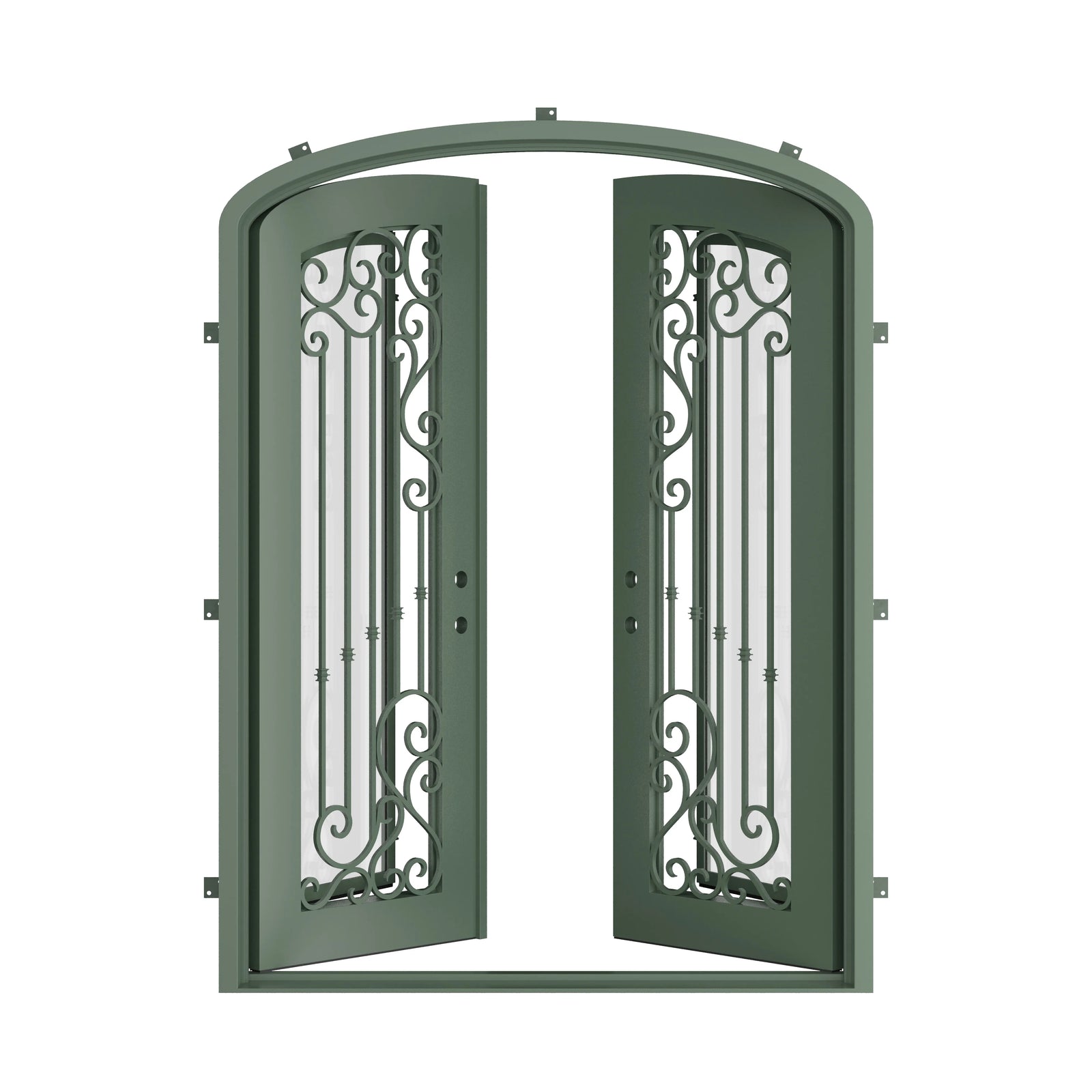 Pinkys Paris steel door, double, mini arch, open