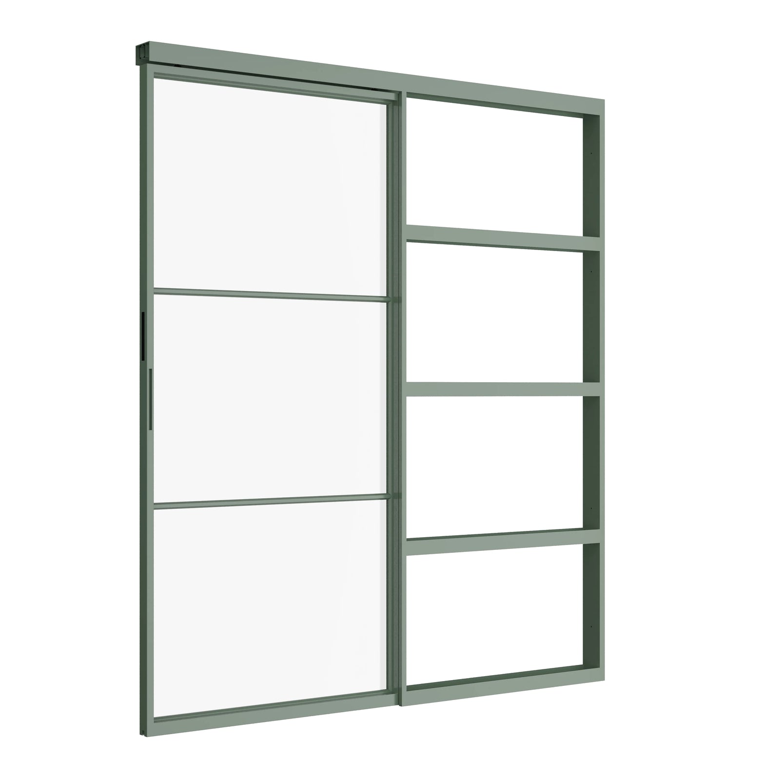Pinkys Air 4 interior steel door, single, flat, sliding, pocket, top-track, closed