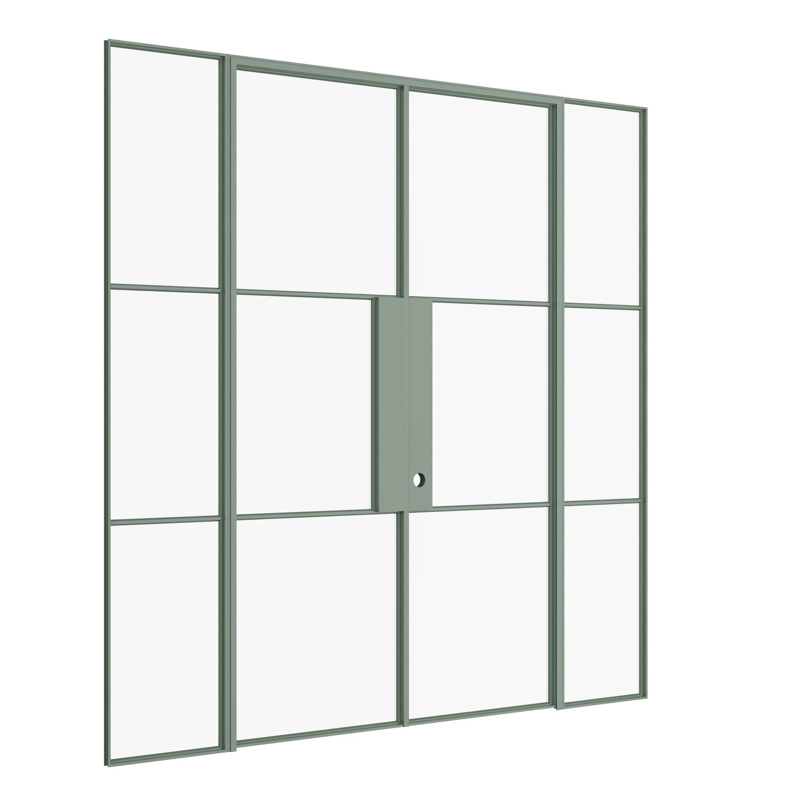 Pinkys Air 4 interior steel door, double, flat, with side windows, closed