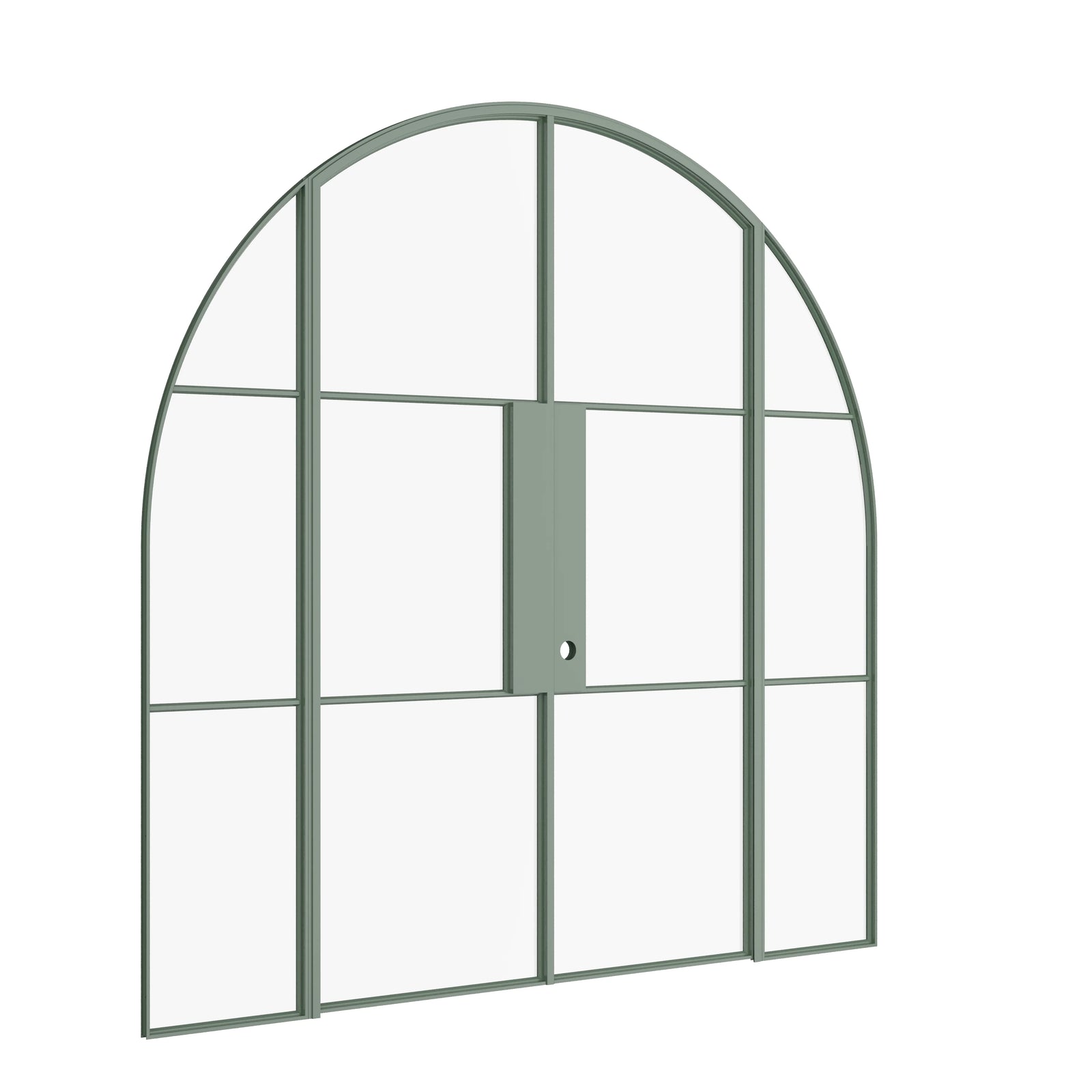 Pinkys Air 4 interior steel door, double, full arch, with side windows, closed