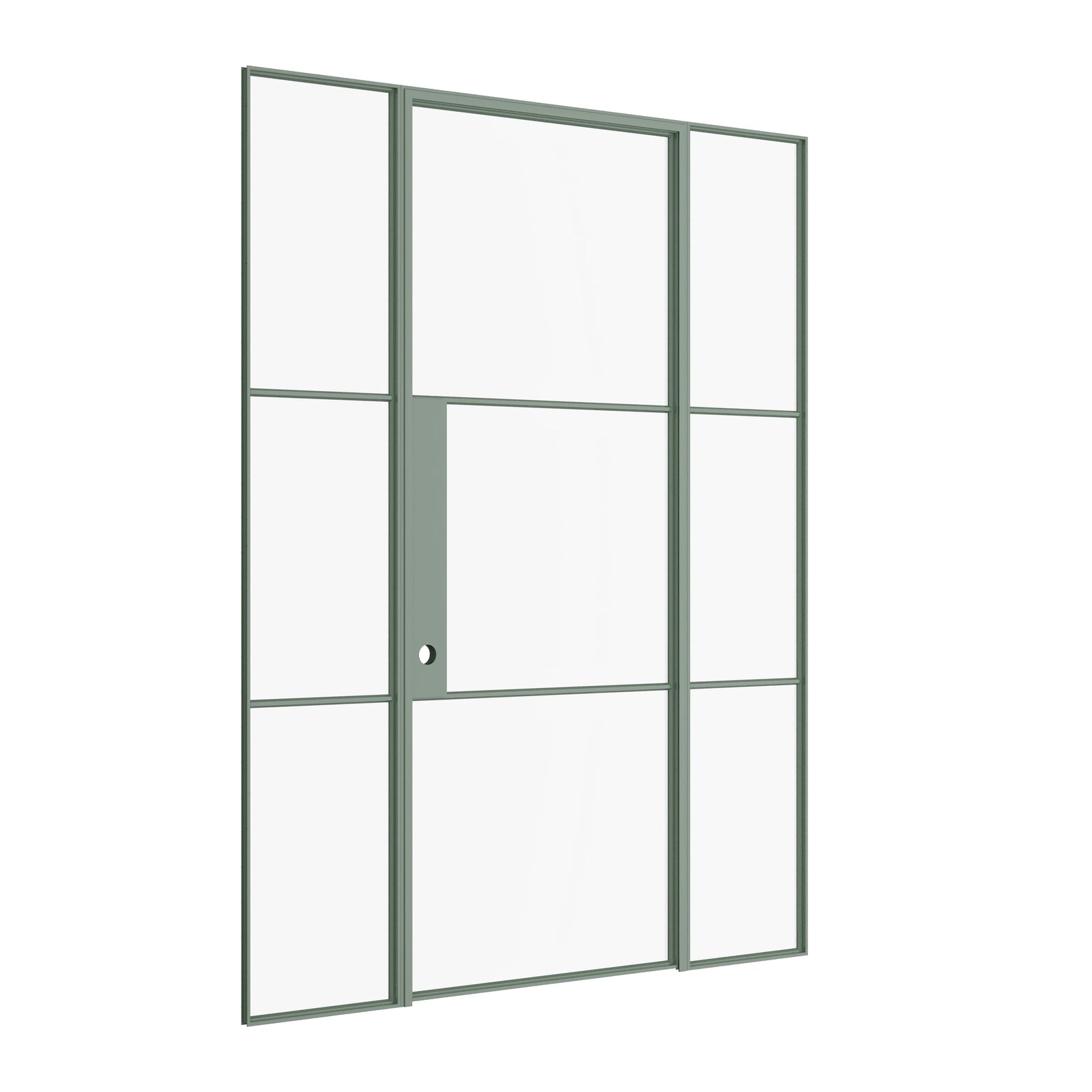 Pinkys Air 4 interior steel door, single, flat, with side windows, closed