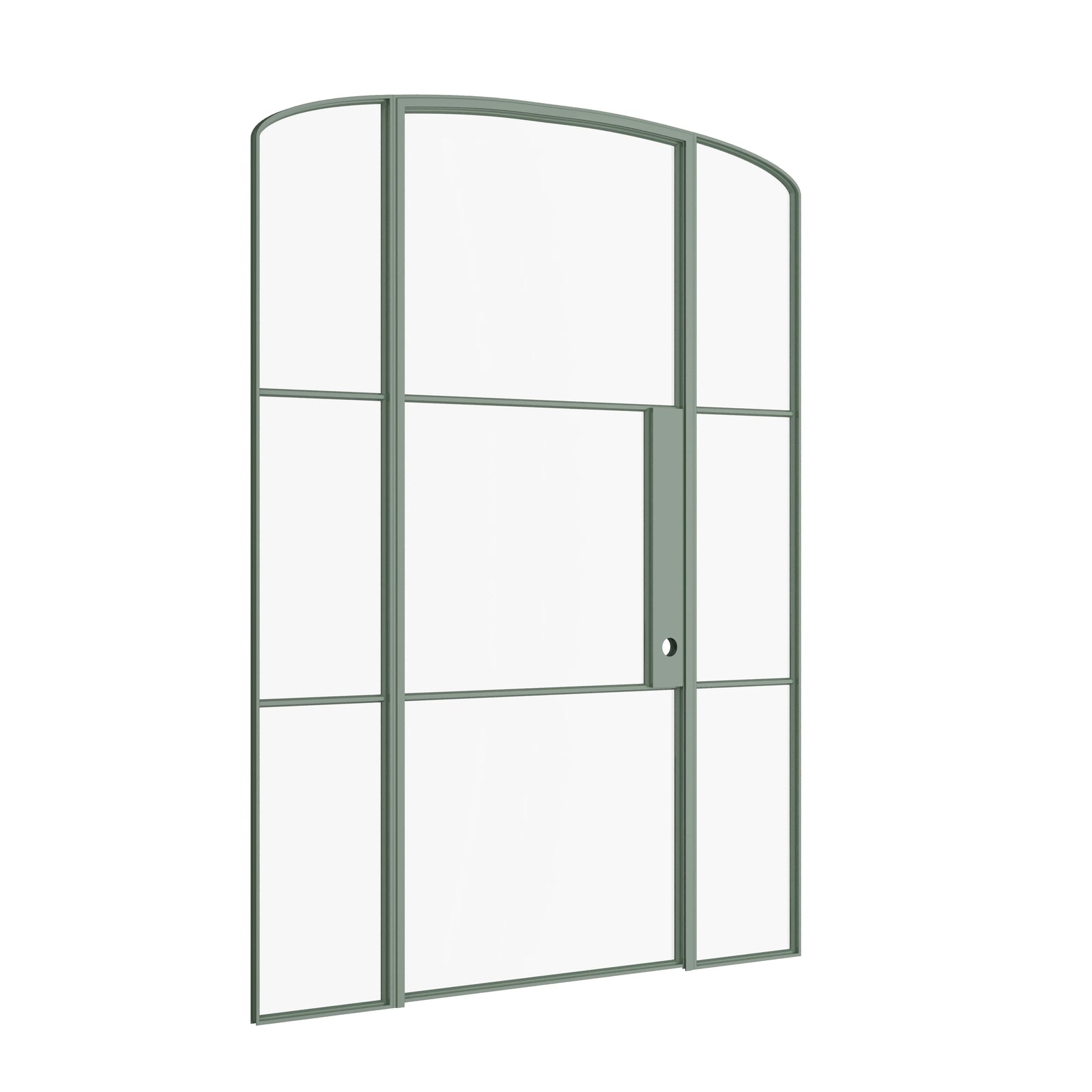 Pinkys Air 4 interior steel door, single, arch, with side windows, closed