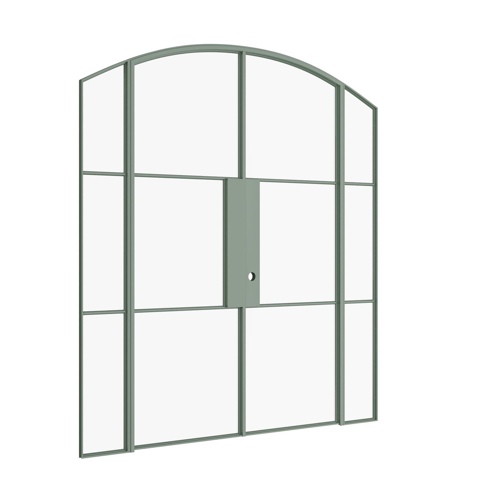 Pinkys Air 4 interior steel door, double, arch, with side windows, closed
