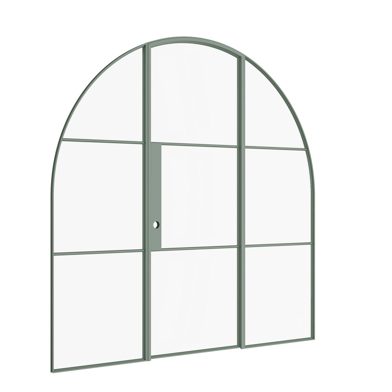 Pinkys Air 4 interior steel door, single, full arch, with side windows, closed