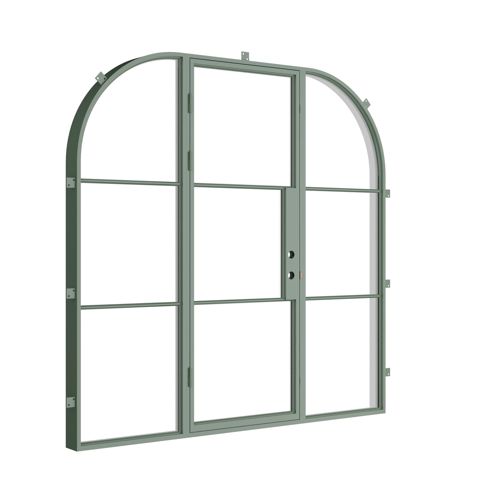 Pinkys Air 4 steel door, single, flat, with side windows, closed