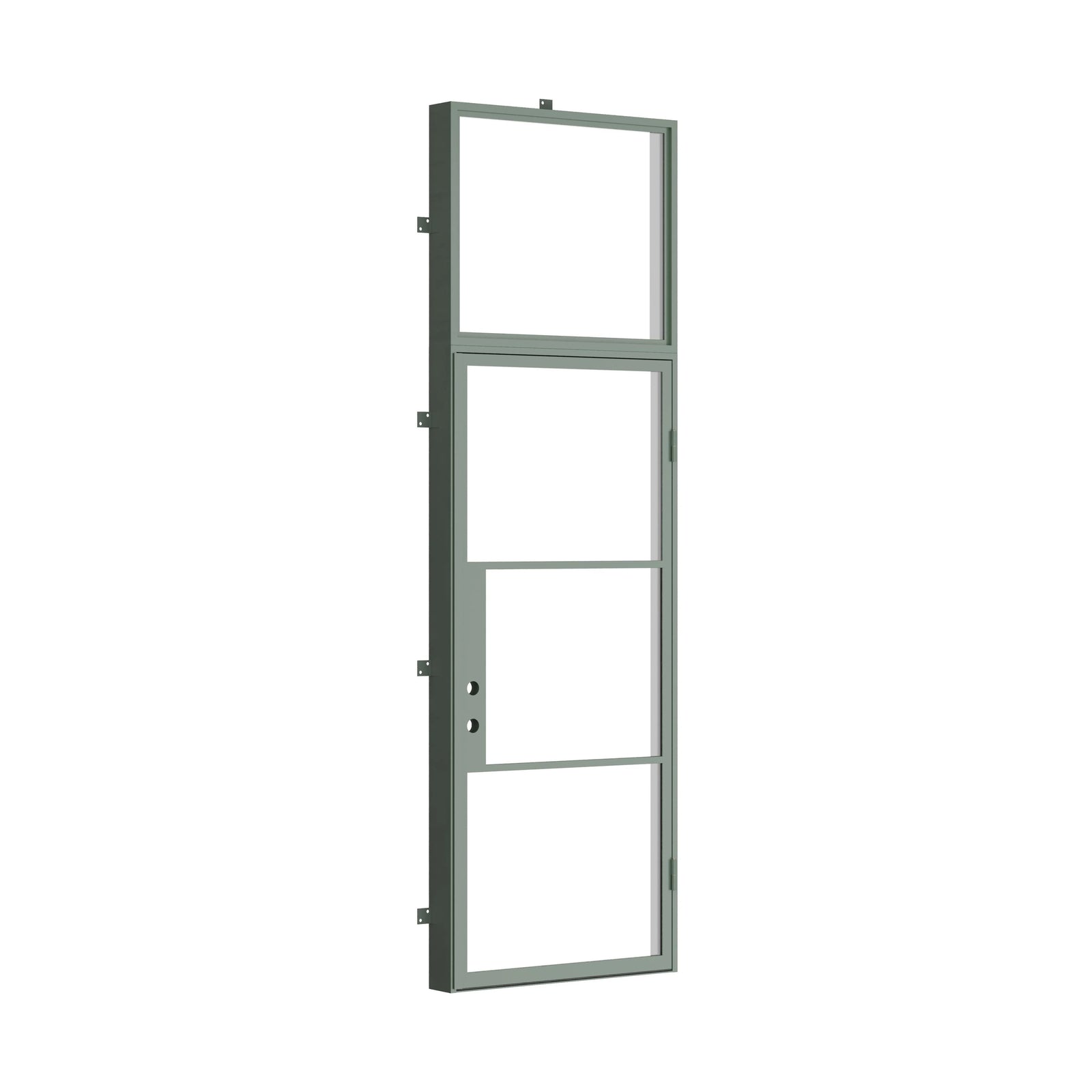 Pinkys Air 4 steel door, single, flat, with a flat top window, closed