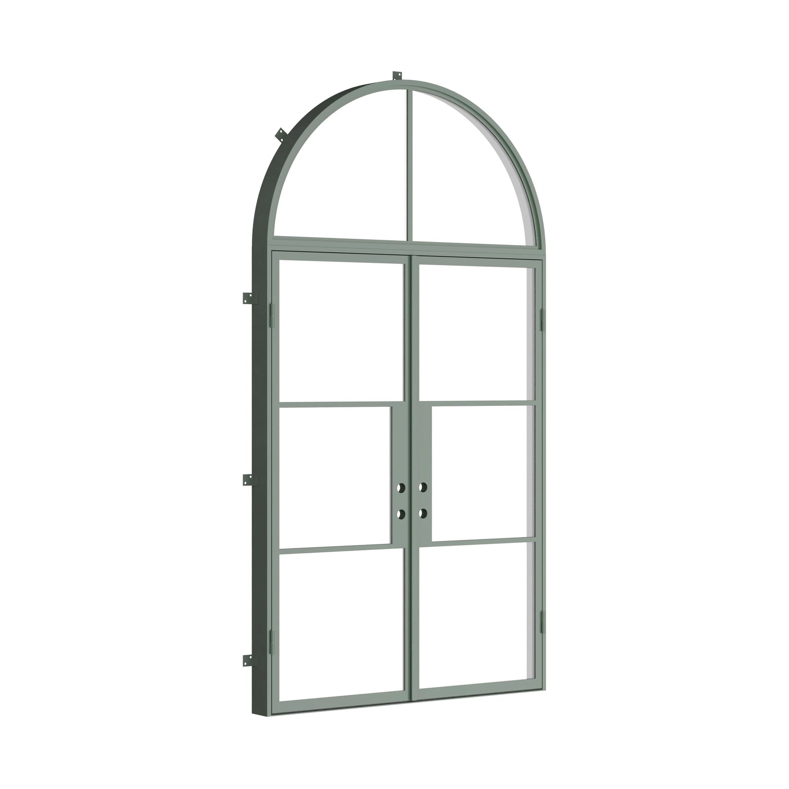 Pinkys Air 4 steel door, double, flat, with a full-arch top window, closed