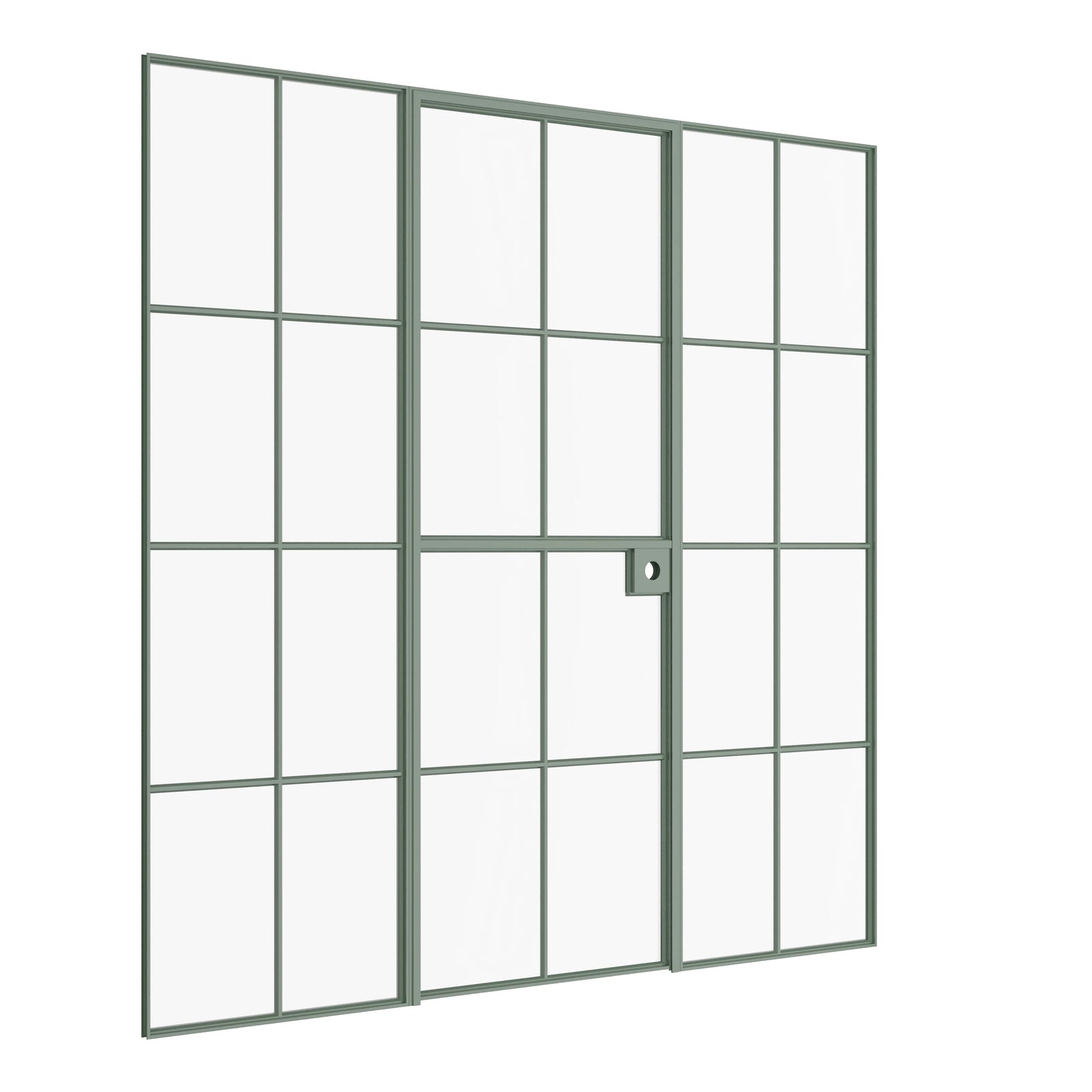 Pinkys Air 5 interior steel door, single, flat, Dutch, with side windows, closed