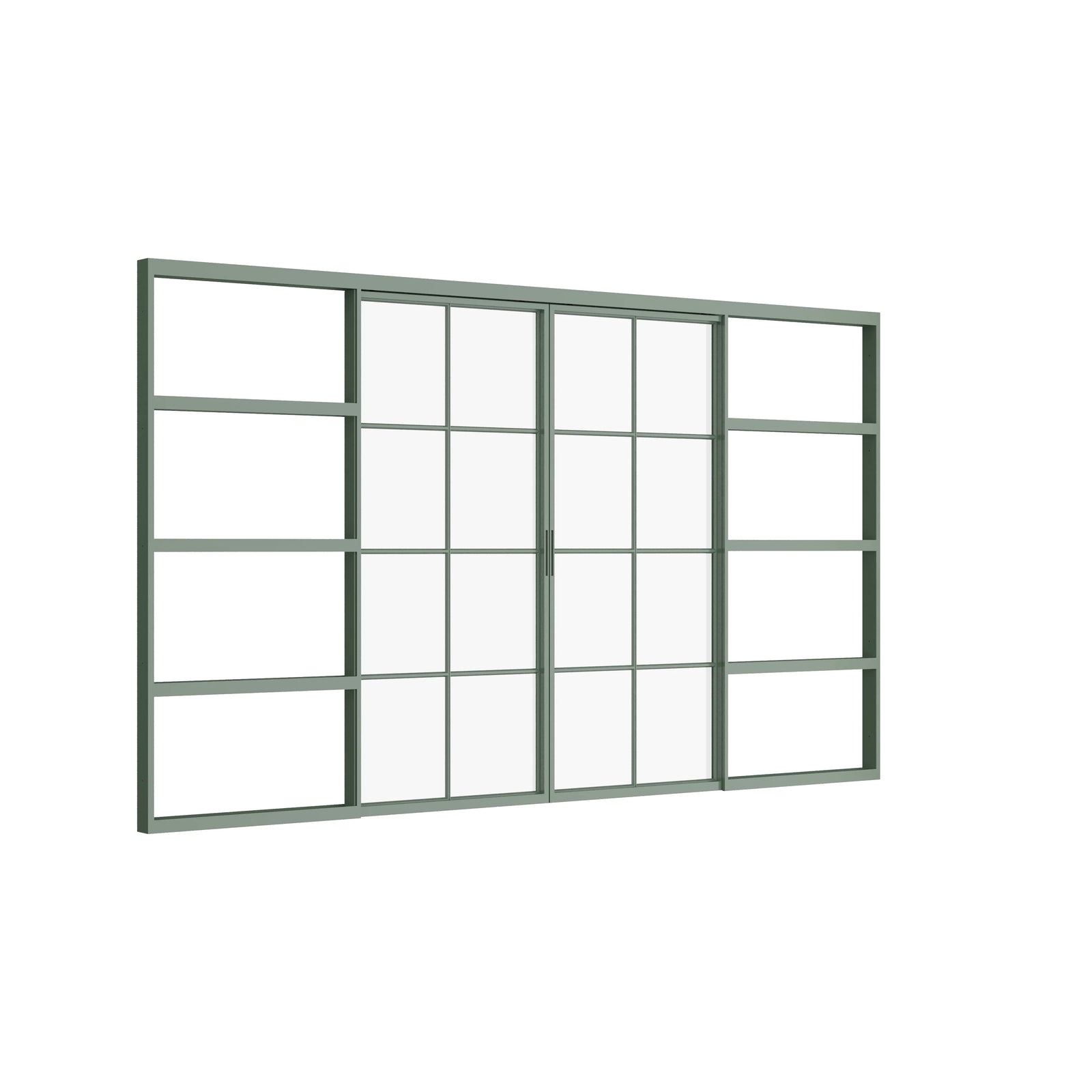 Pinkys Air 5 interior steel door, double, flat, sliding, pocket, top-track, closed