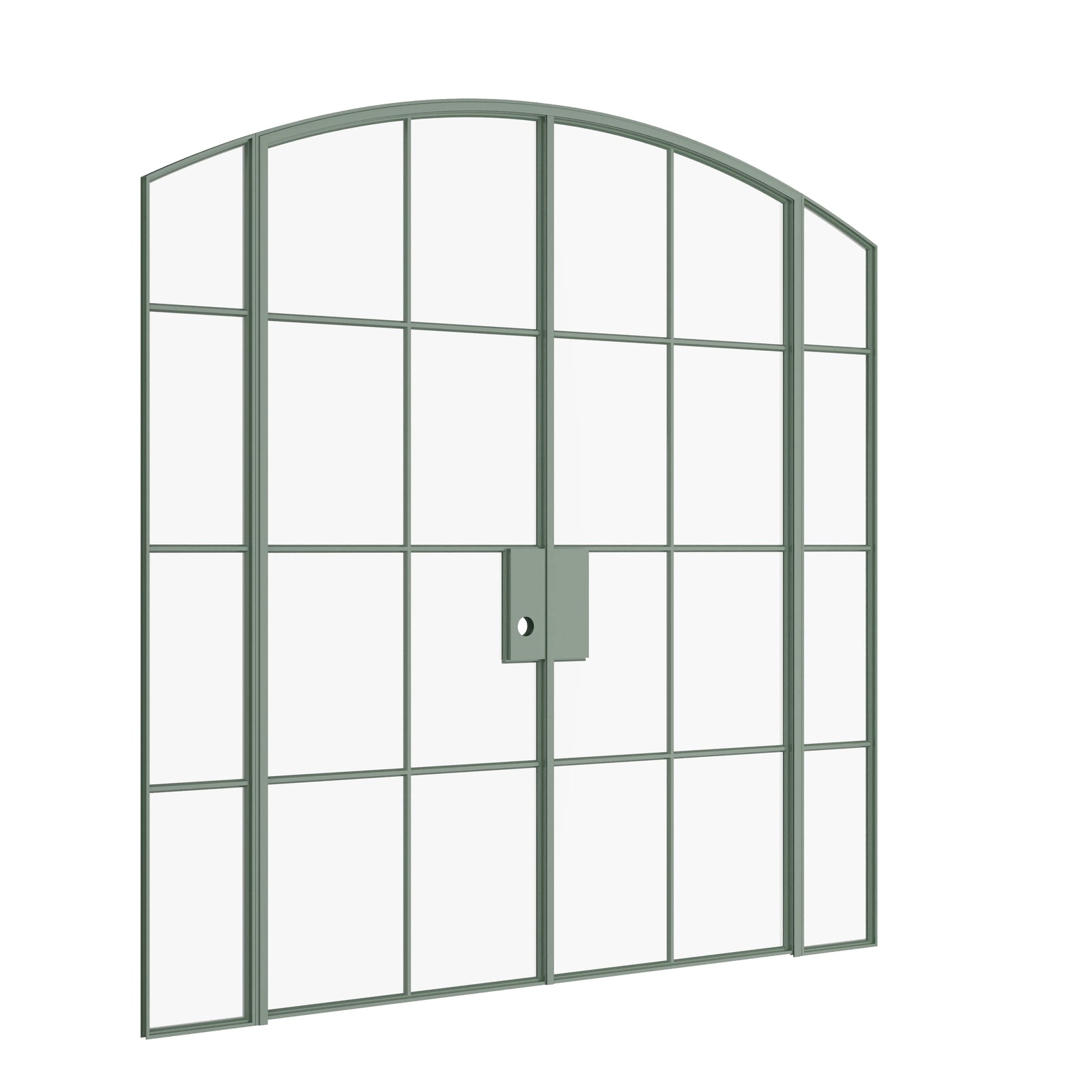Pinkys Air 5 interior steel door, double, arch, with side windows, closed