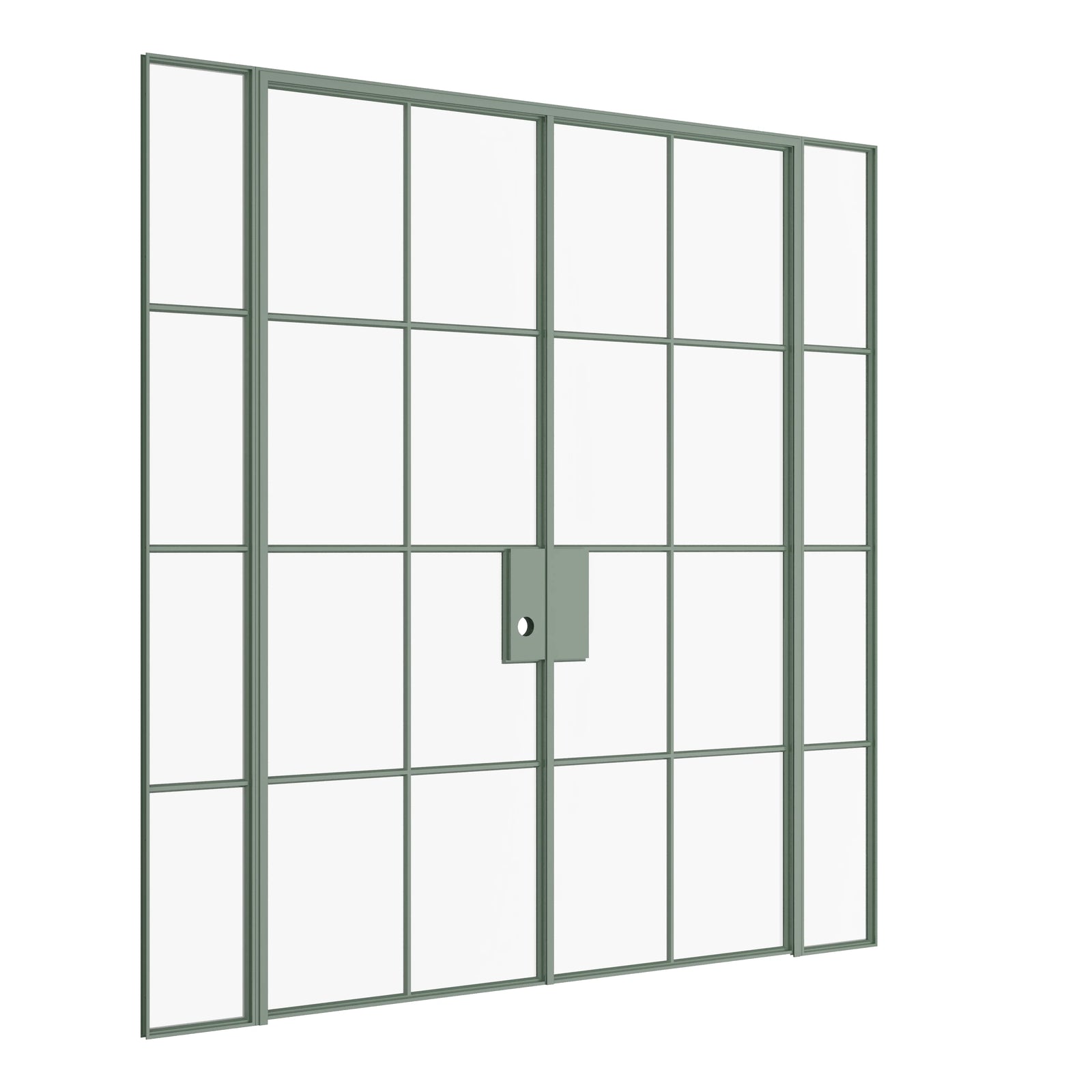 Pinkys Air 5 interior steel door, double, flat, with side windows, closed
