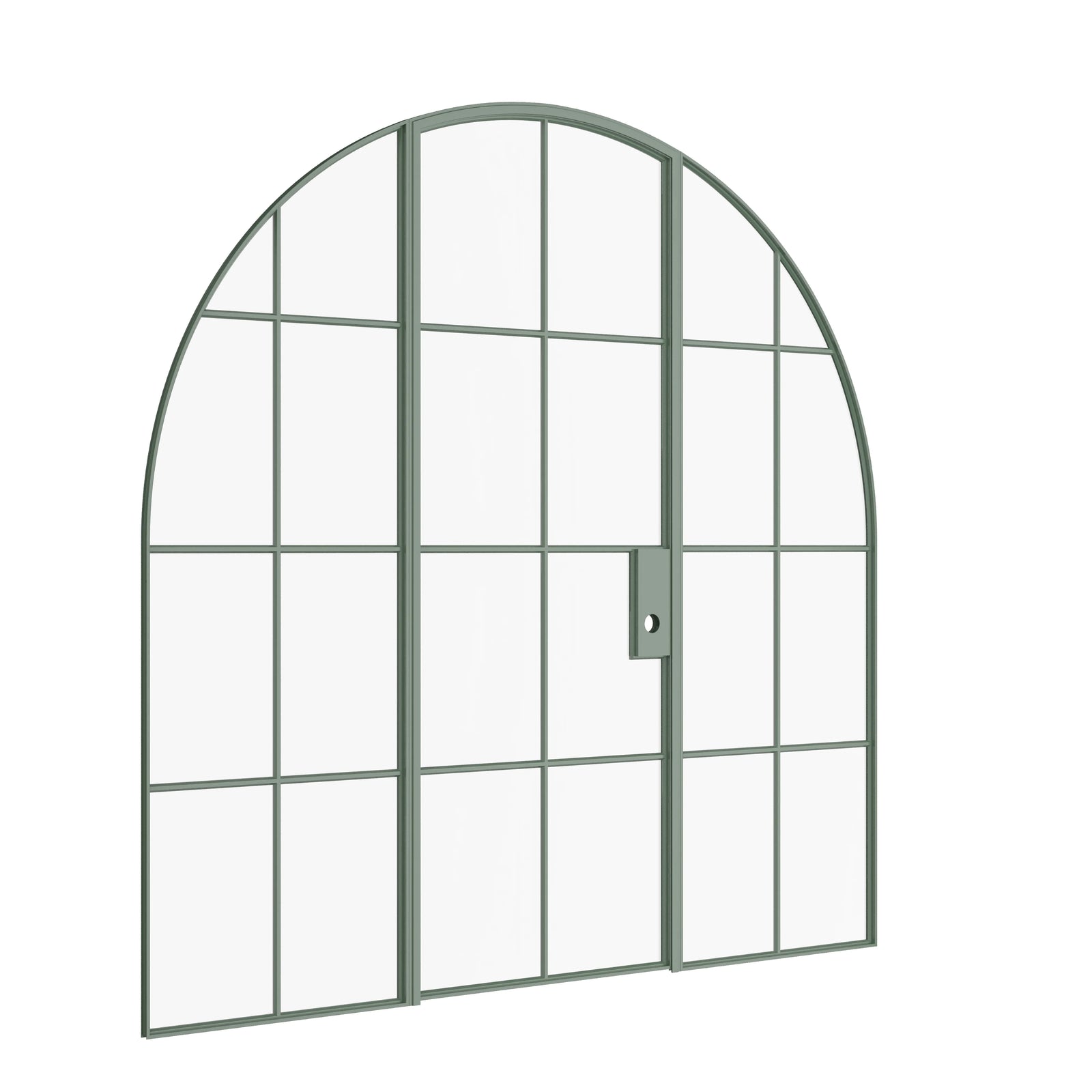 Pinkys Air 5 interior steel door, single, full arch, with side windows, closed