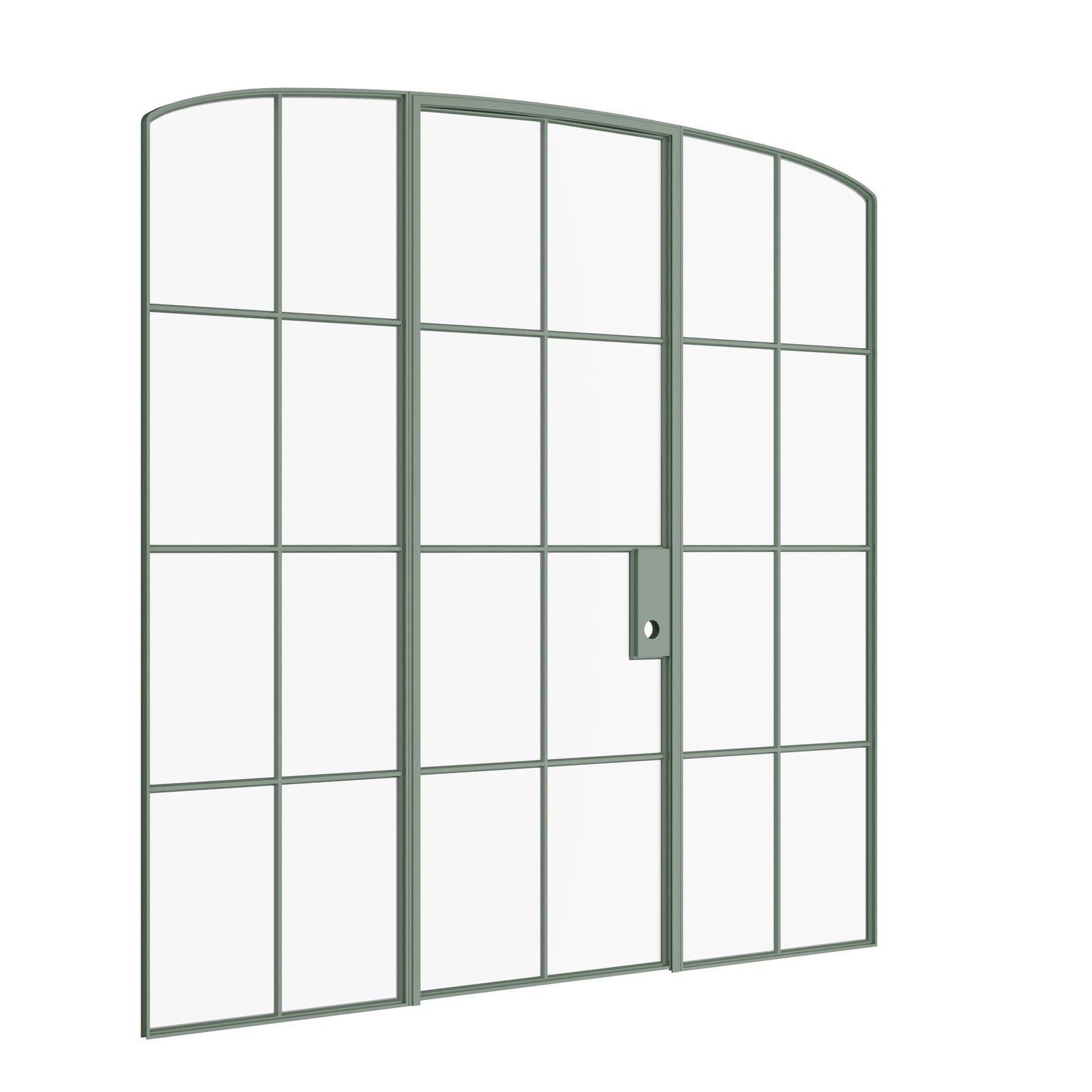 Pinkys Air 5 interior steel door, single, mini arch, with side windows, closed