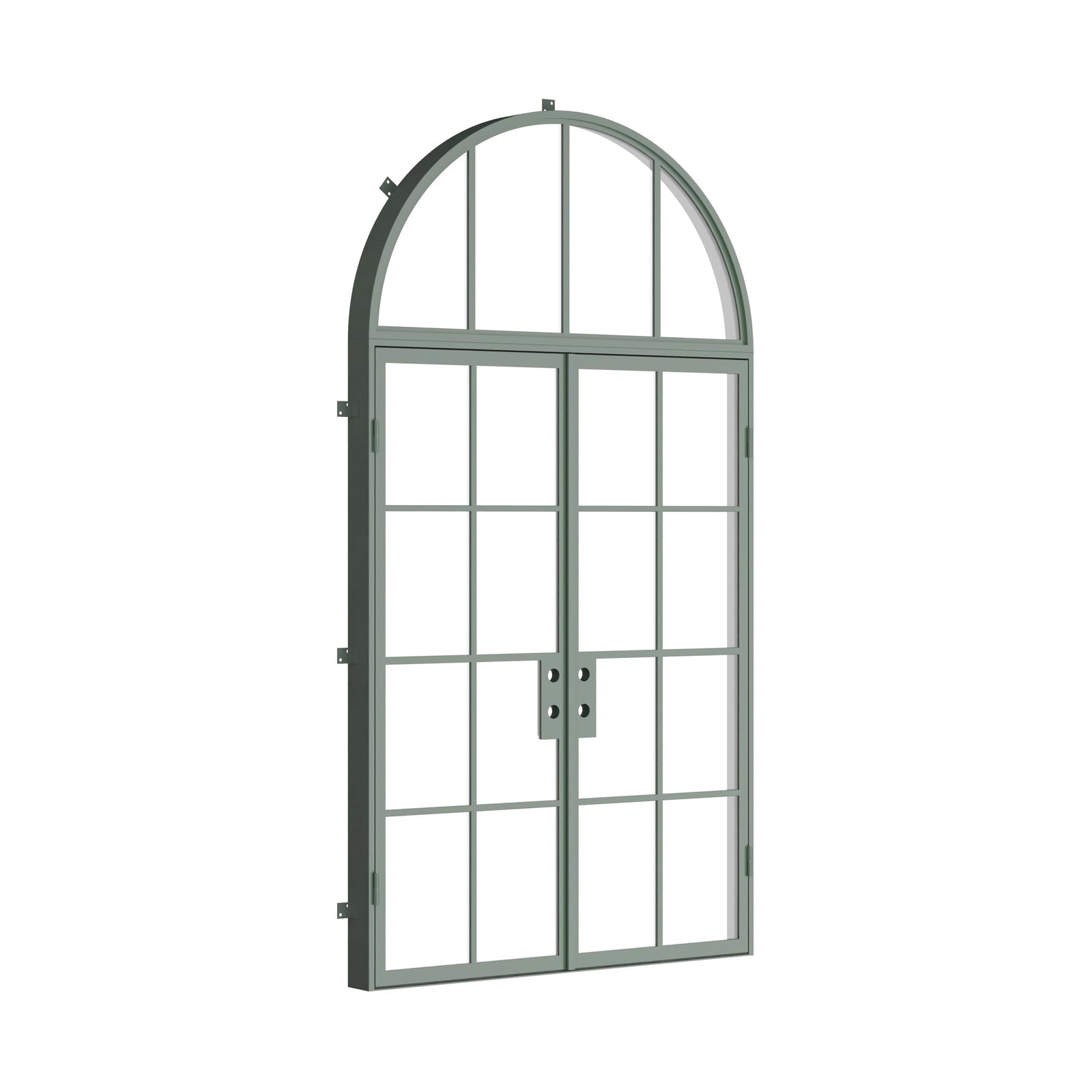 Pinkys Air 5 steel door, double, flat, with a full-arch top window, closed