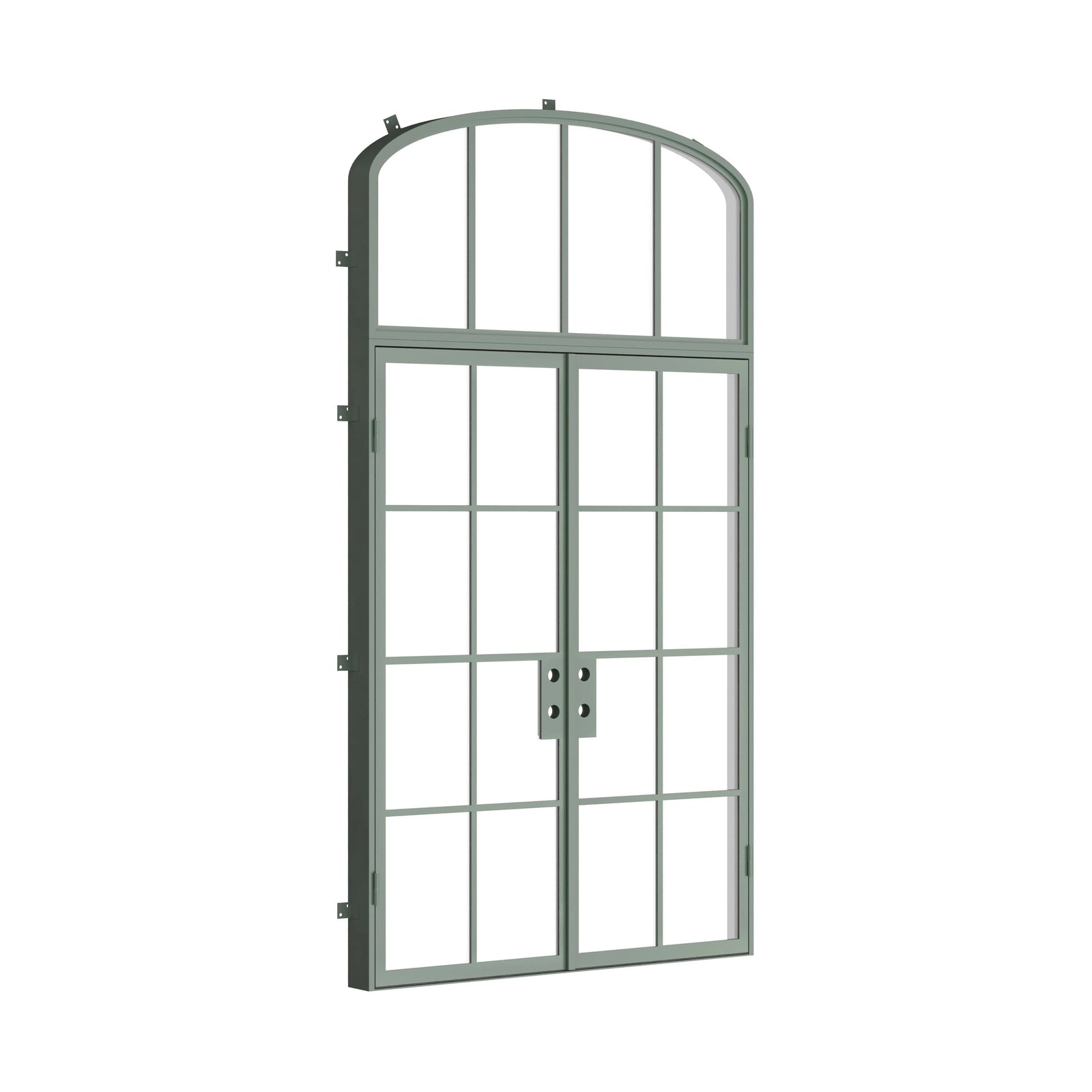 Pinkys Air 5 steel door, double, flat, with an arch top window, closed
