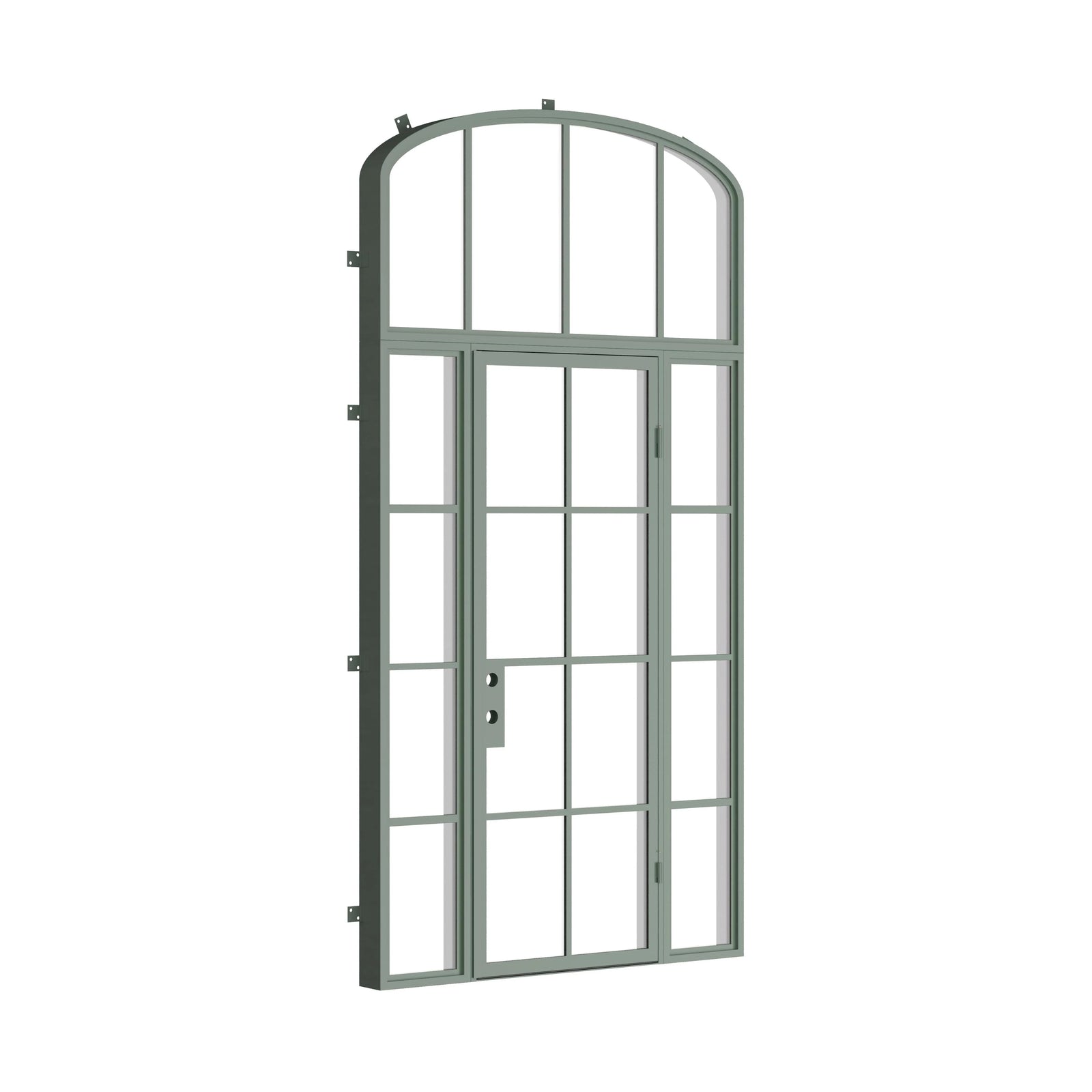 Pinkys Air 5 steel door, single, flat, with side windows, with a flat top window, closed