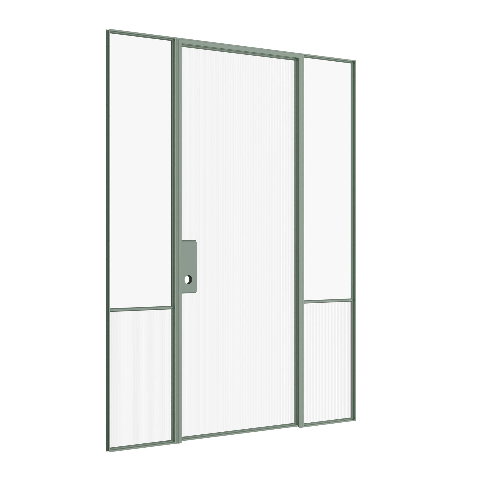 Pinkys Air Grand interior steel door, single, flat, with side windows, closed