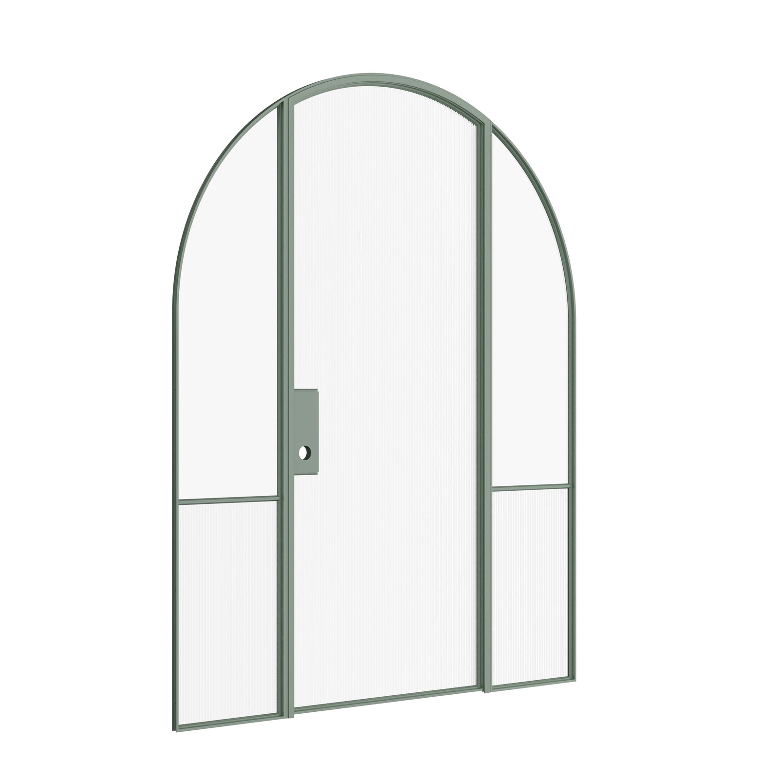 Pinkys Air Grand interior steel door, single, full arch, with side windows, closed