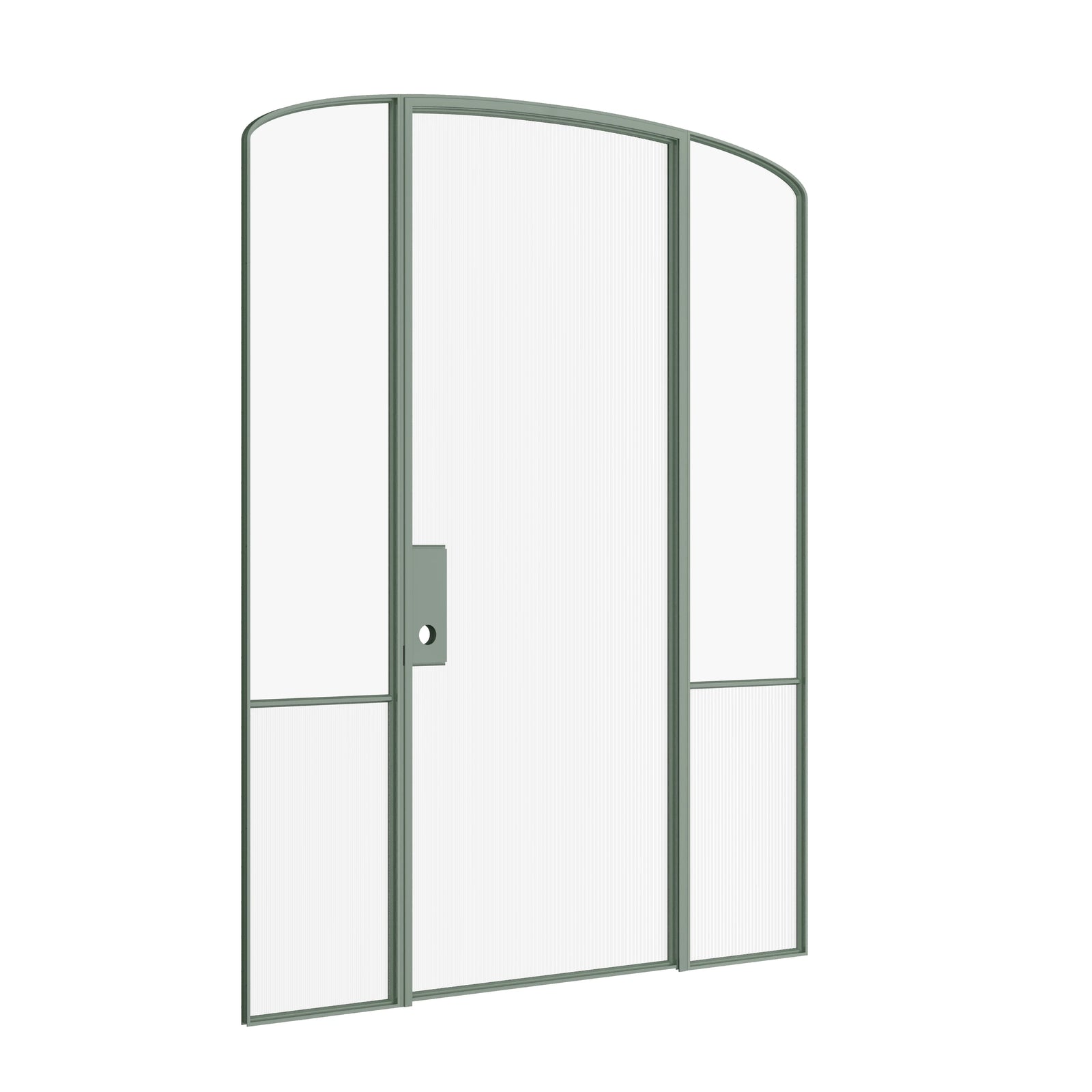 Pinkys Air Grand interior steel door, single, mini arch, with side windows, closed