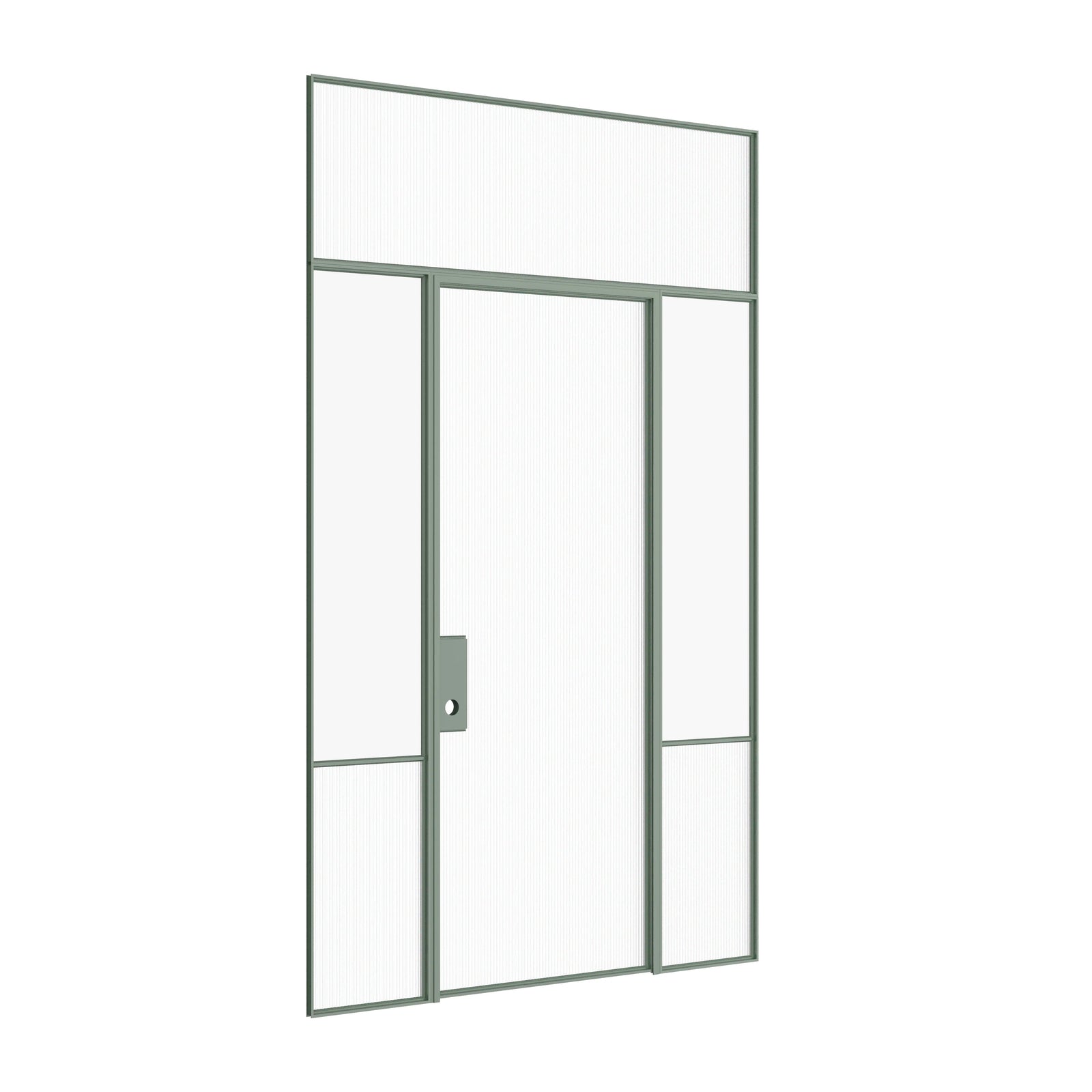 Pinkys Air Grand interior steel door, single, flat, with side windows, with a flat top window, closed